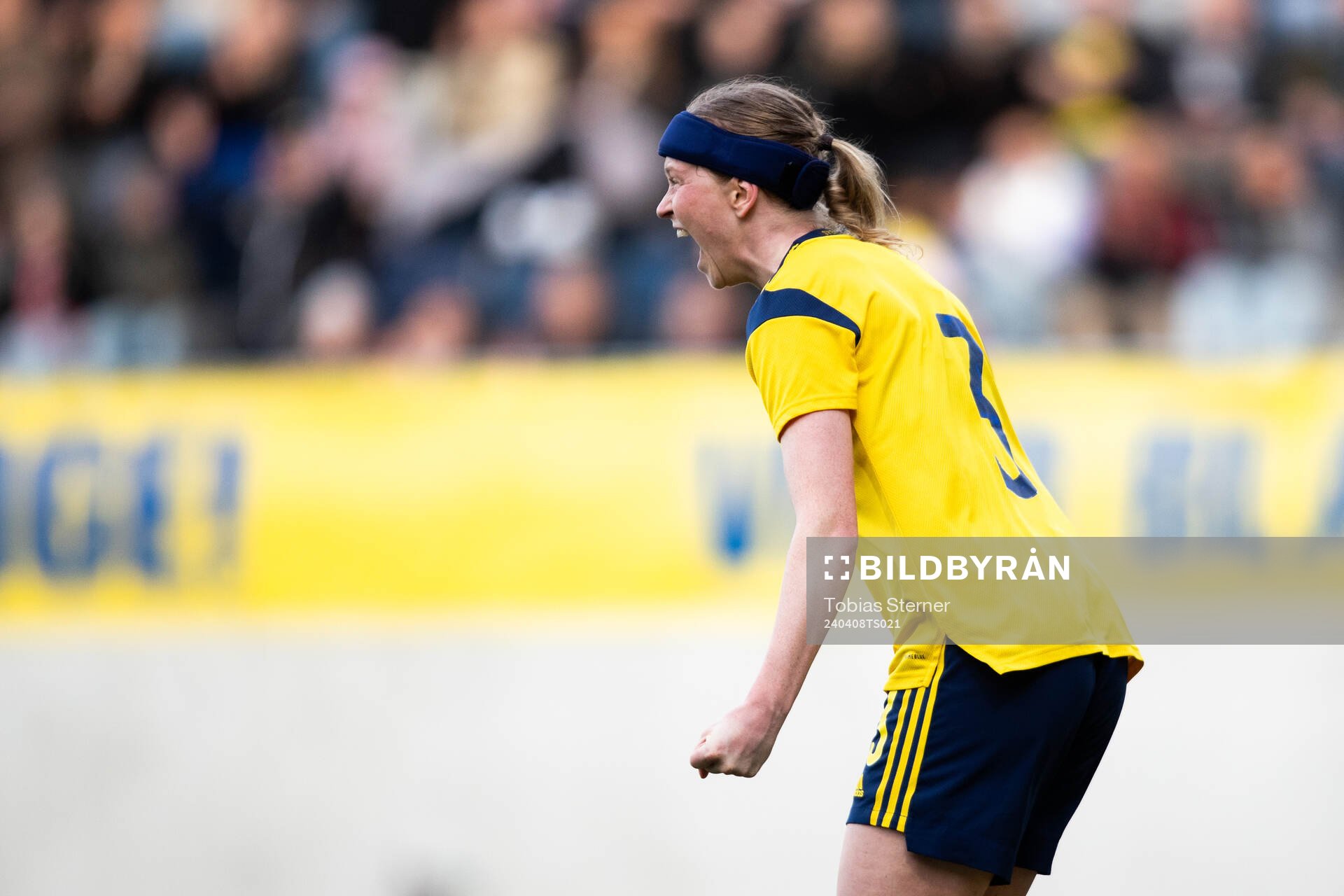 Emma Östlund of Sweden celebrates
