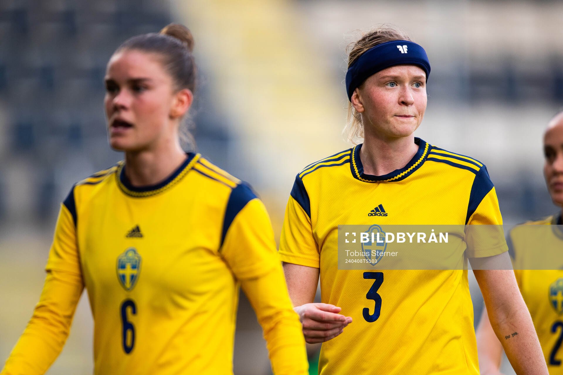 Emma Östlund of Sweden during the under-23 international friendly football match between Sweden and Norway on April 8, 2024 in Gävle.