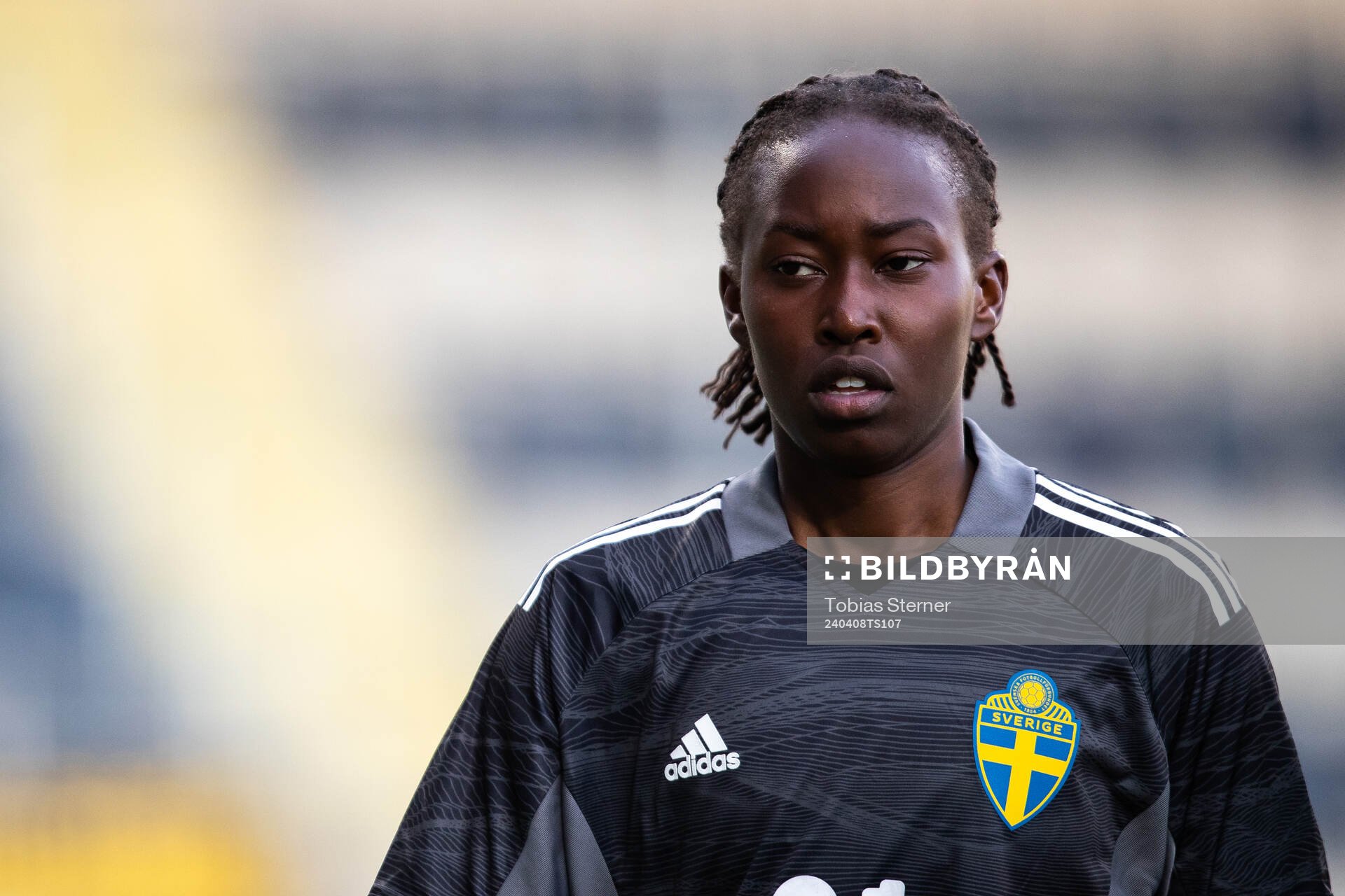 Goalkeeper Angel Mukasa of Sweden