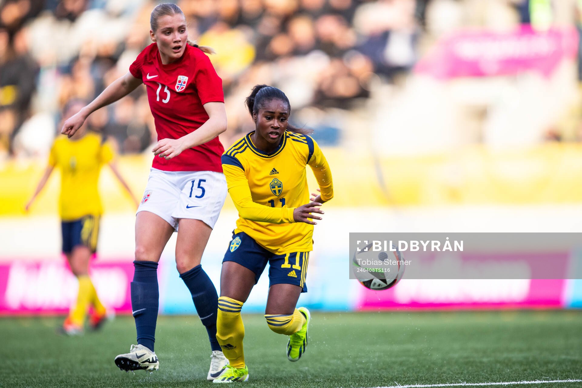 Oline Fuglem of Norway and Monica Jusu Bah of Sweden