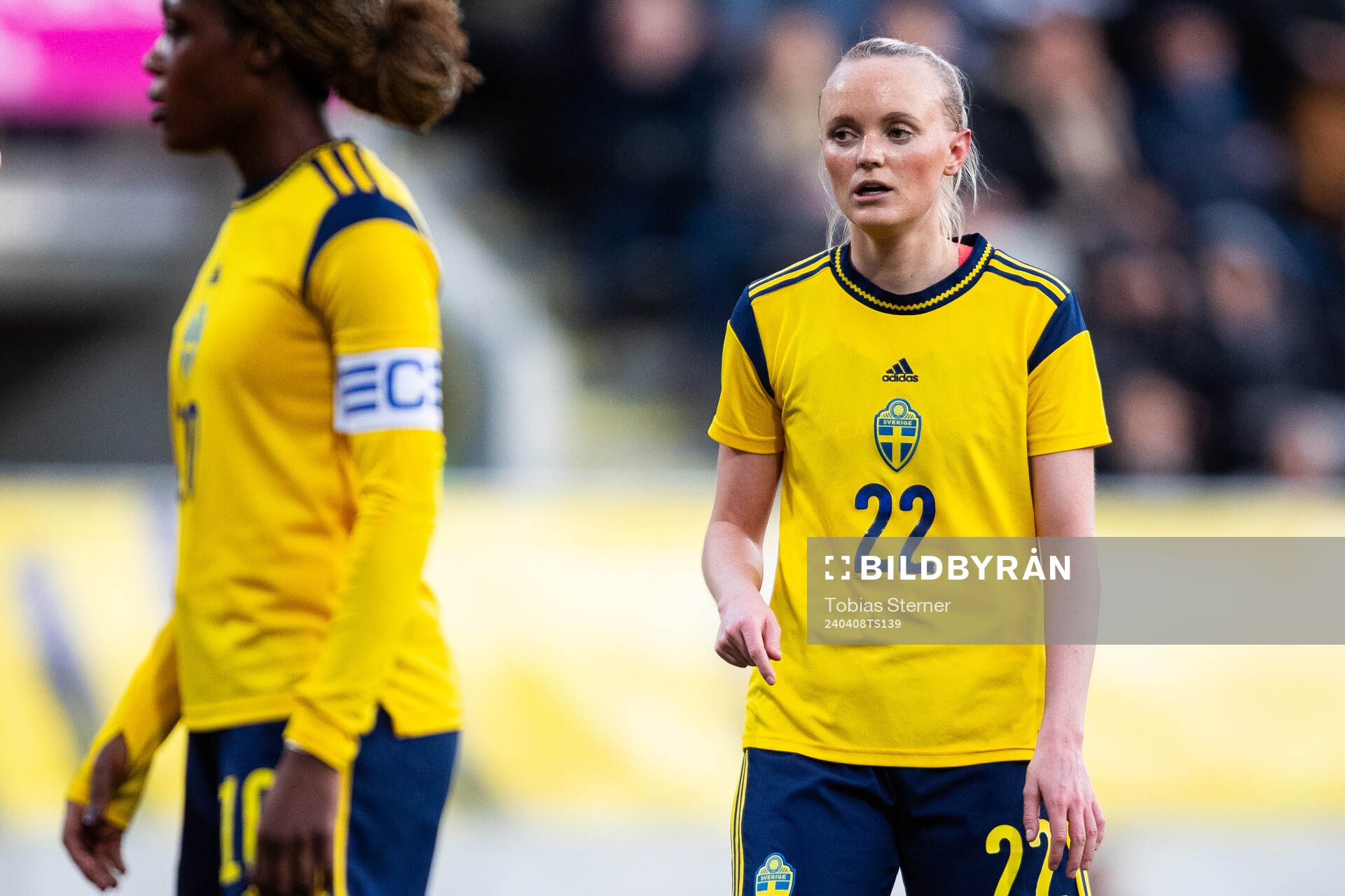 Emma Pennsäter of Sweden during the under-23 international friendly football match between Sweden and Norway on April 8, 2024 in Gävle.