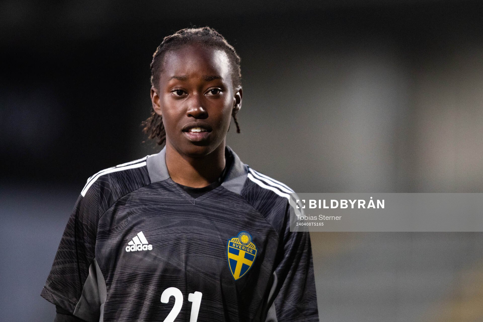 Goalkeeper Angel Mukasa of Sweden