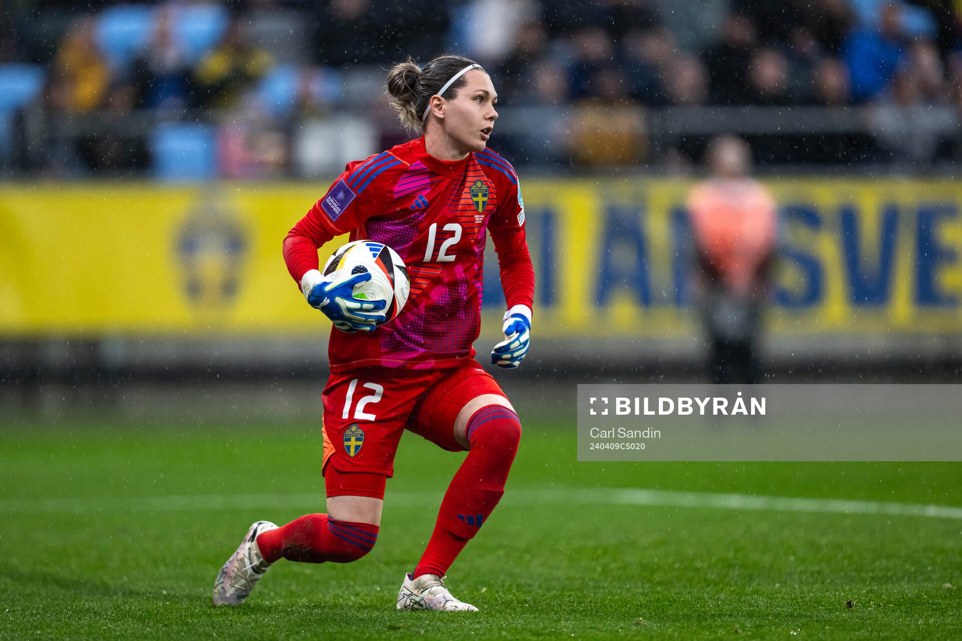 Goalkeeper Jennifer Falk of Sweden