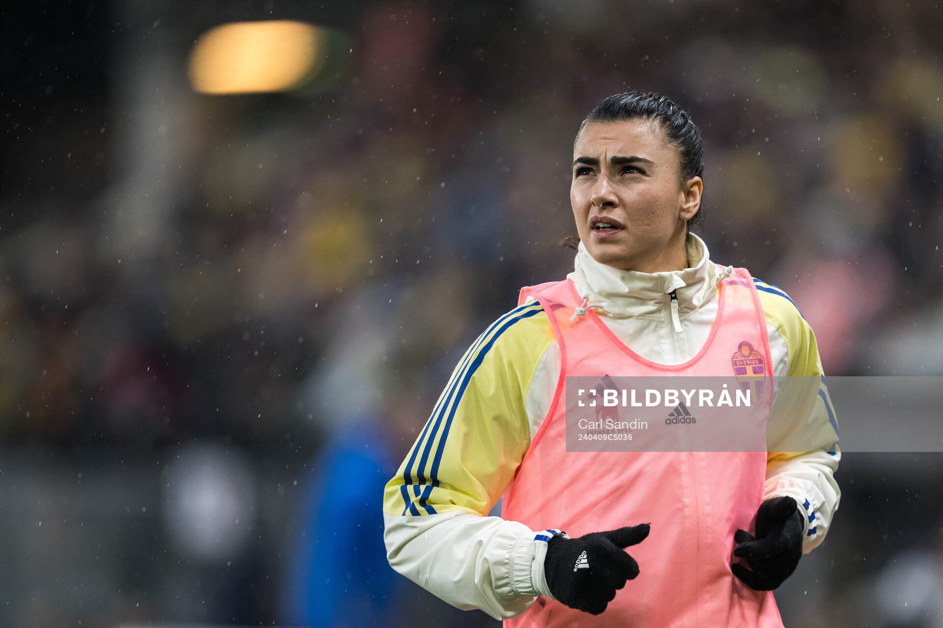 Goalkeeper Zecira Musovic of Sweden