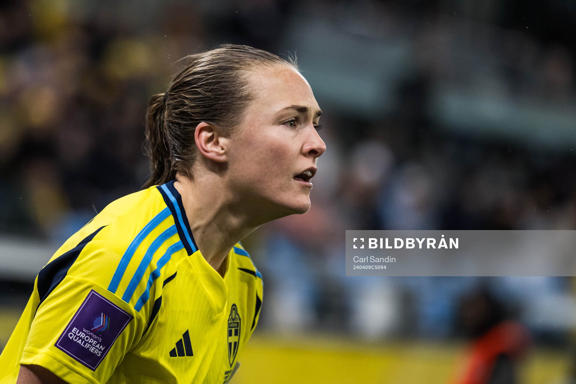 Magdalena Eriksson of Sweden reacts