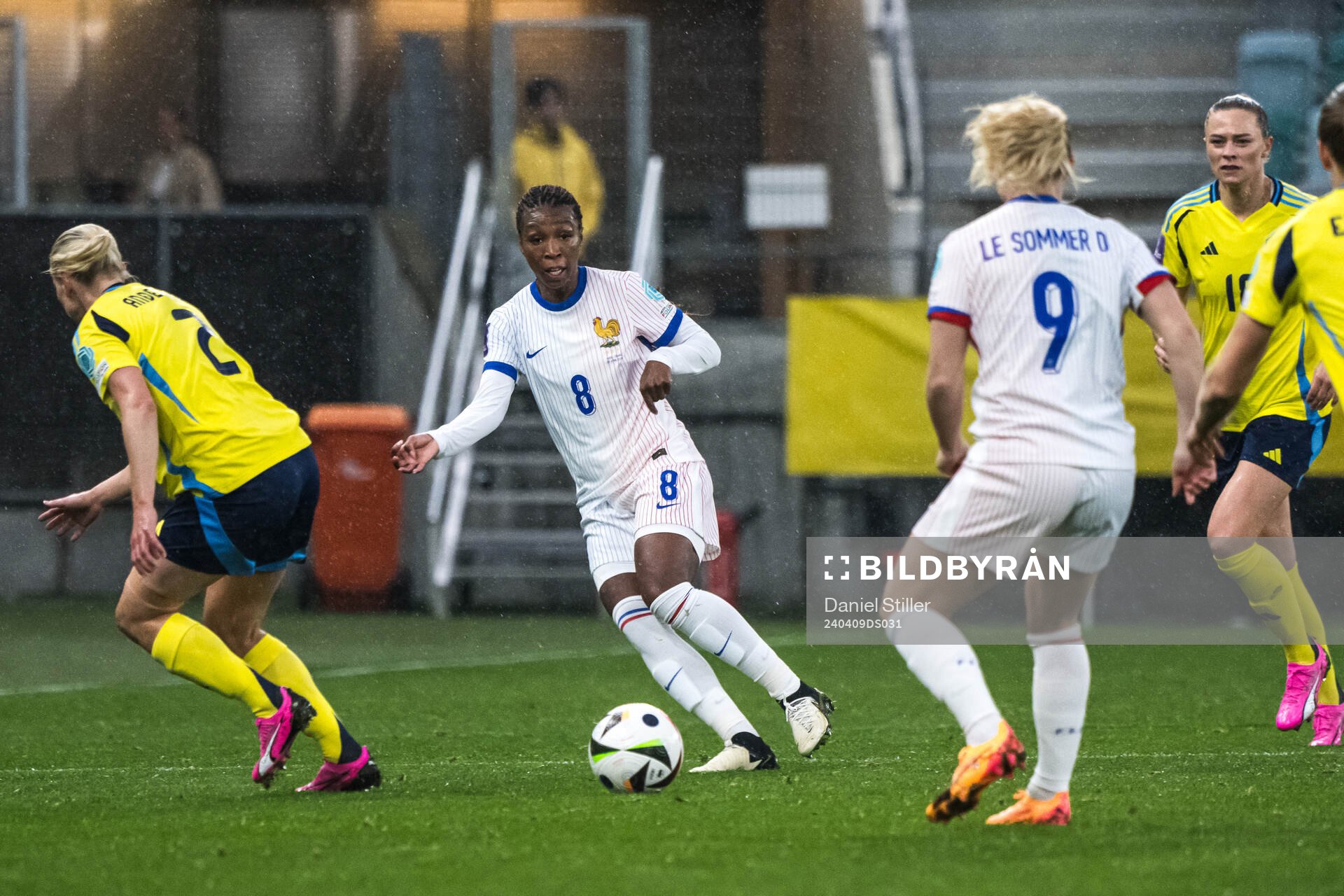 Grace Geyoro of France during the UEFA Women's Euro Qualifier football match between Sweden and France on April 9, 2024 in Gothenburg.