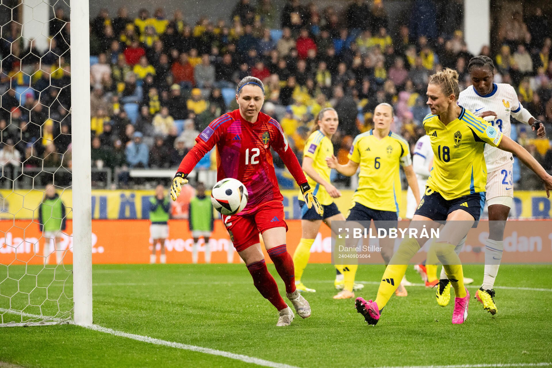 Goalkeeper Jennifer Falk of Sweden