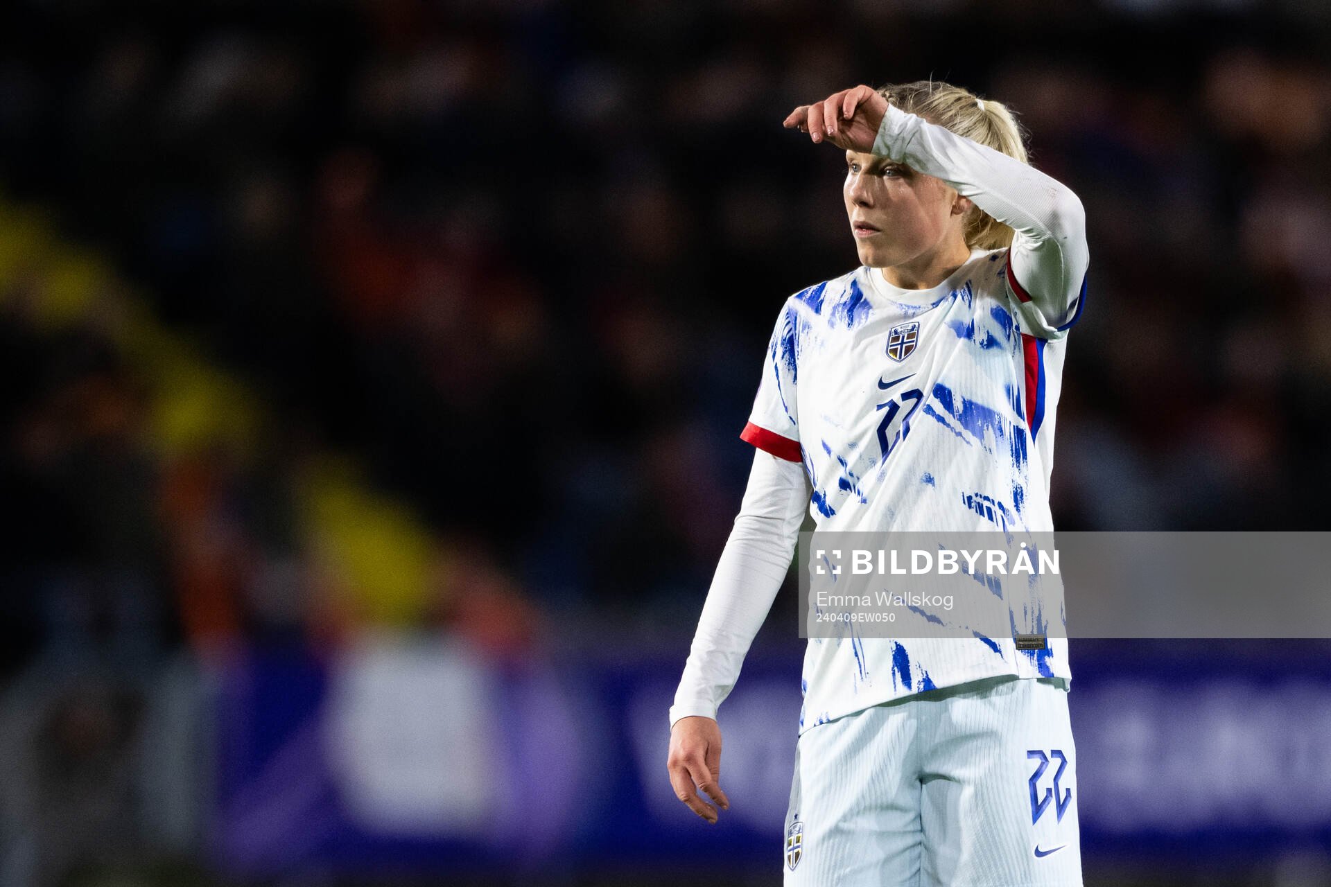 Sophie Roman Haug  of Norway looks dejected