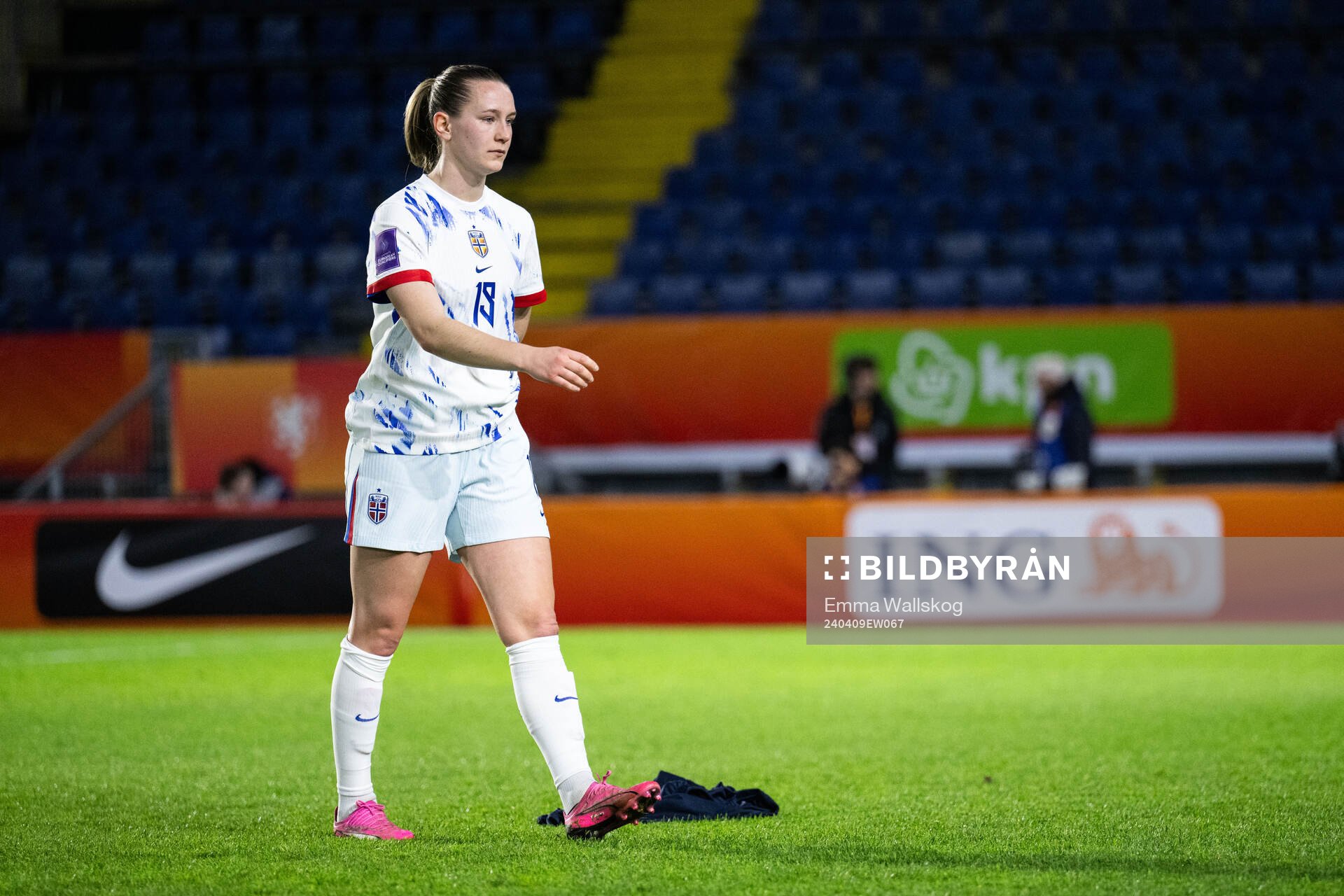 Elisabeth Terland of Norway looks dejected