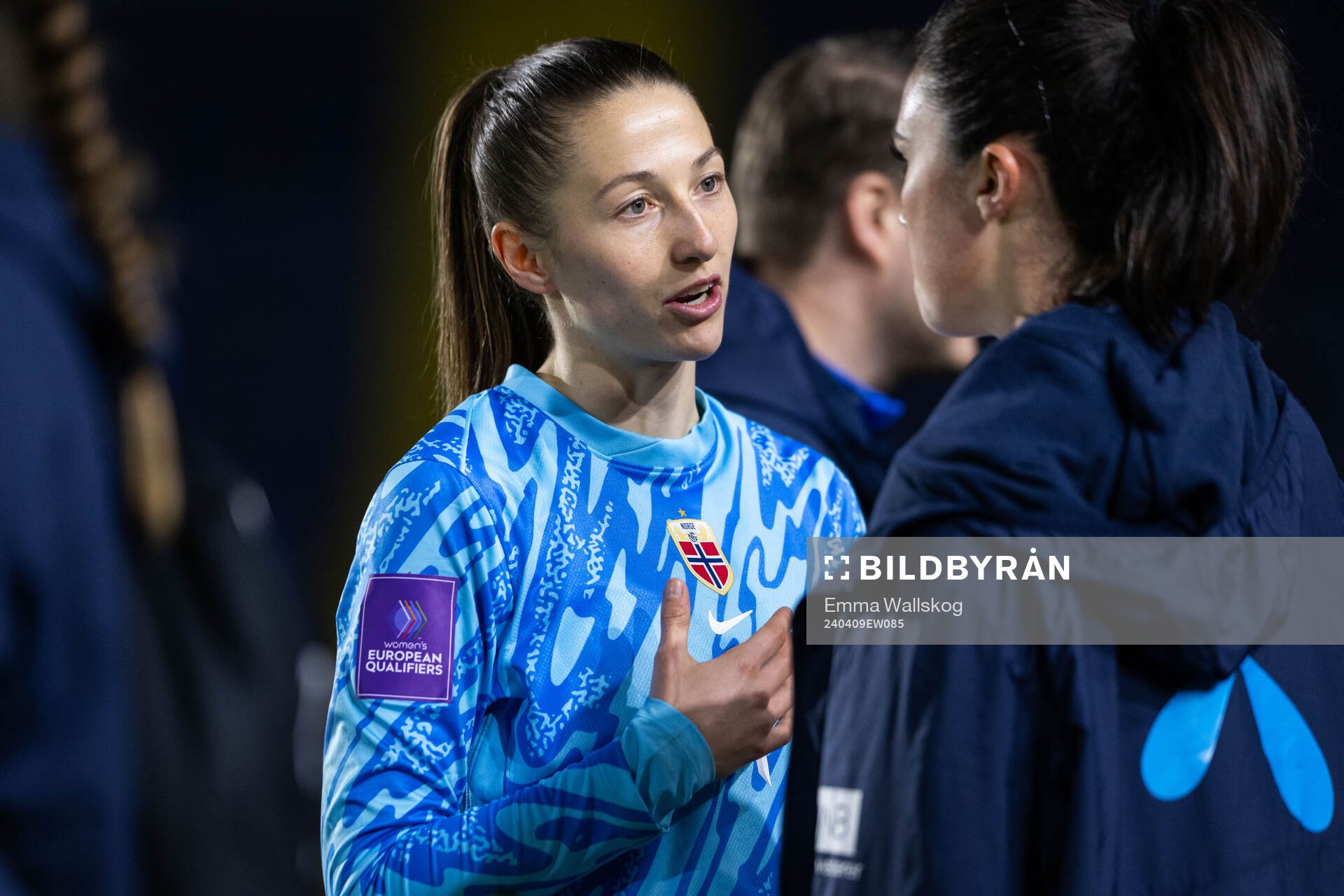 Goalkeeper Cecilie Fiskerstrand of Norway looks dejected