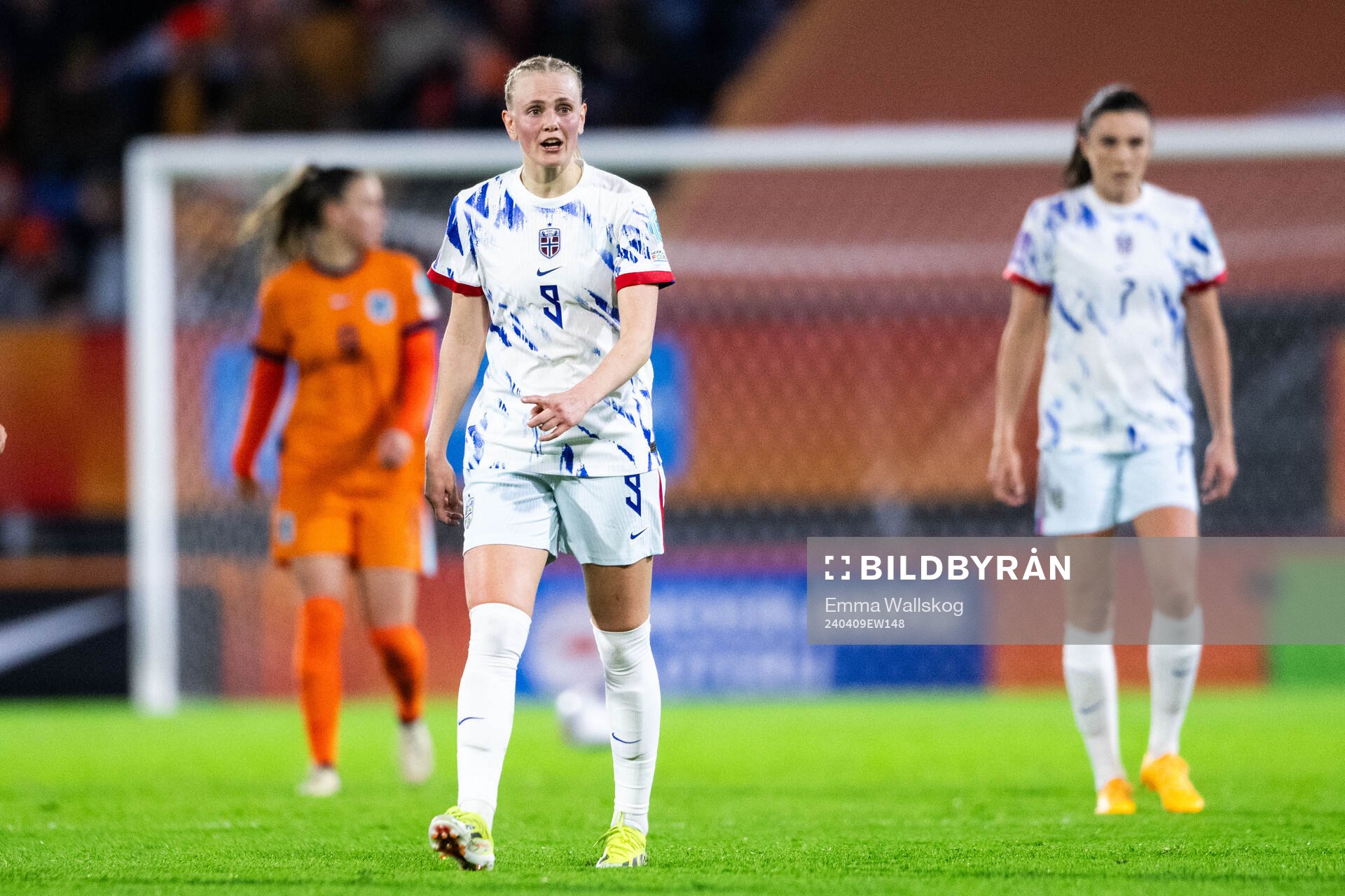 Karina Sævik of Norway looks dejected