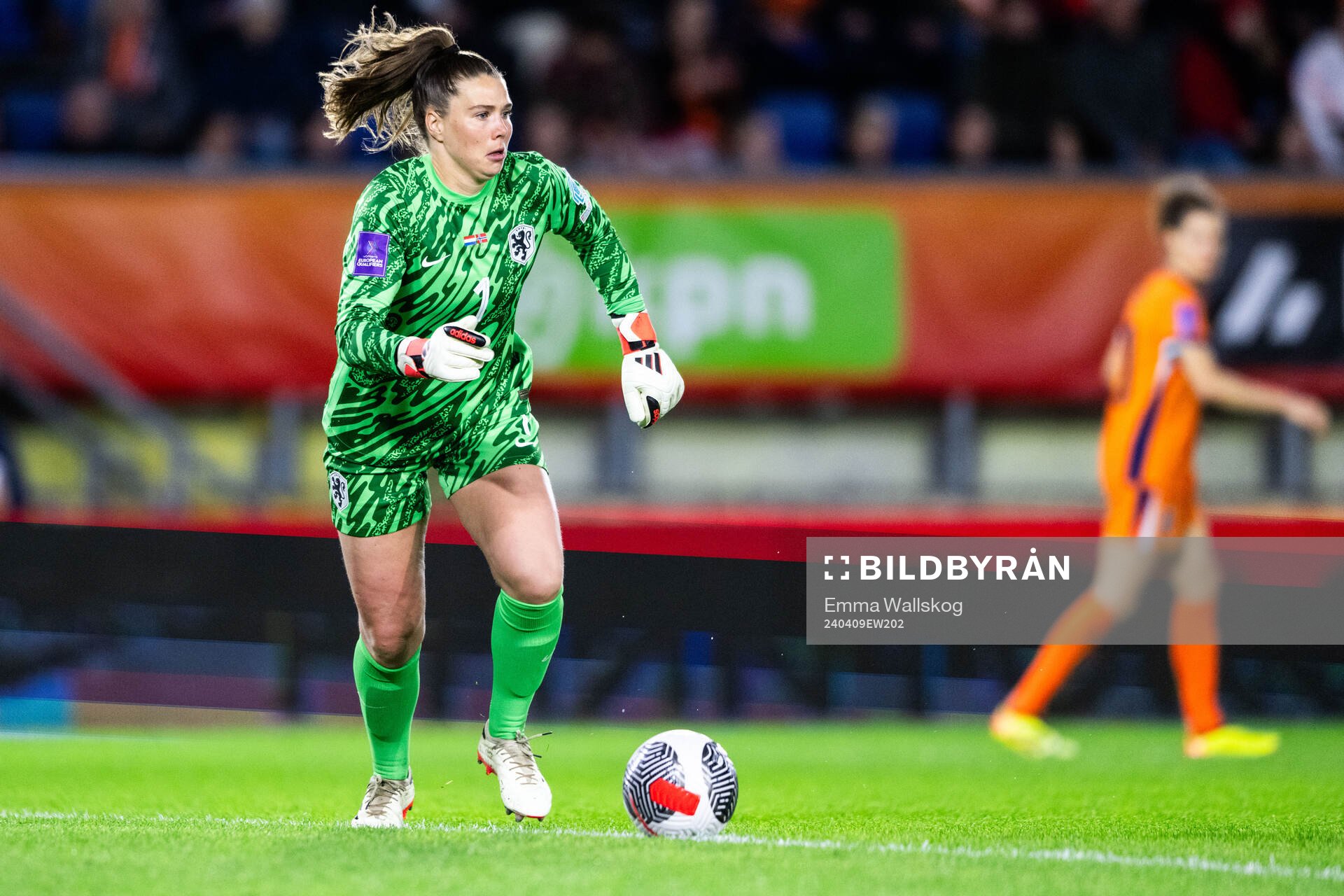 Goalkeeper Lize Kop of Netherlands