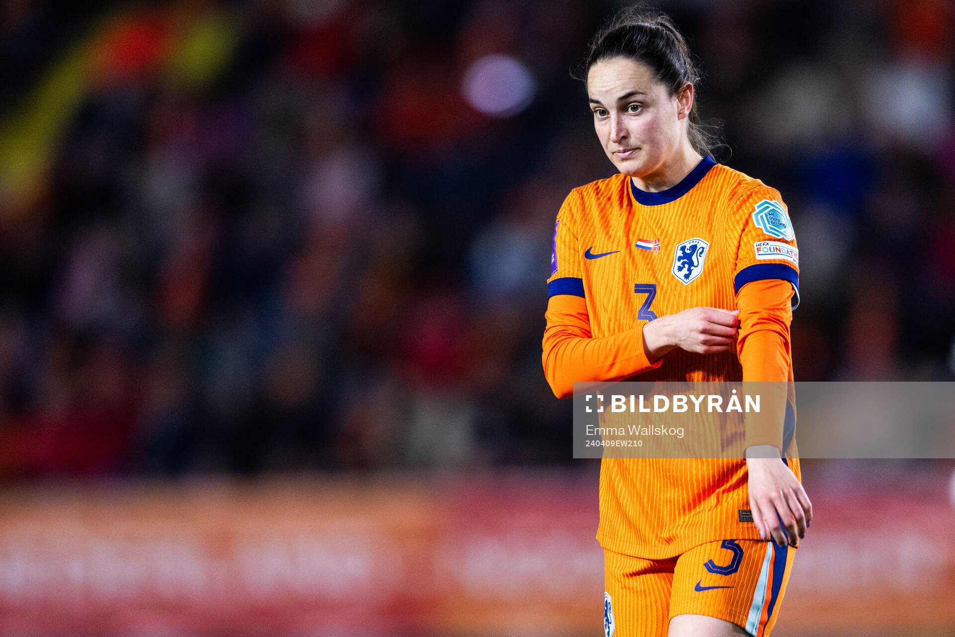 Caitlin Dijkstra of Netherlands during the UEFA Women's Euro Qualifier football match between Netherlands and Norway on April 9, 2024 in Breda.