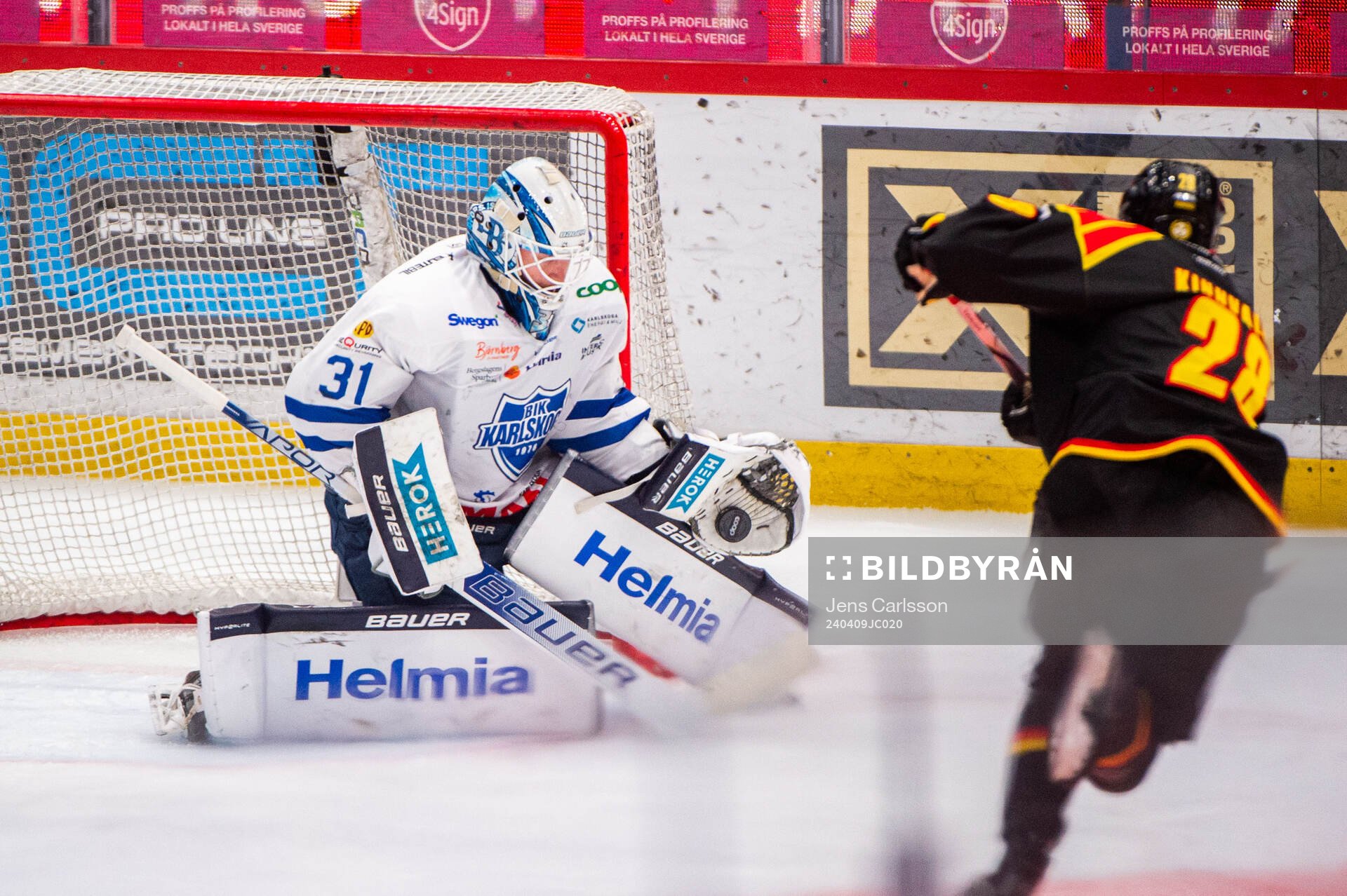 Karlskogas målvakt Marcus Hellgren Smed