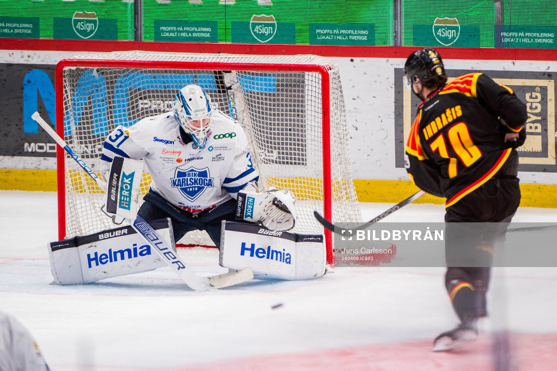 Karlskogas Marcus Hellgren Smed och Brynäs Miks Indrasis
