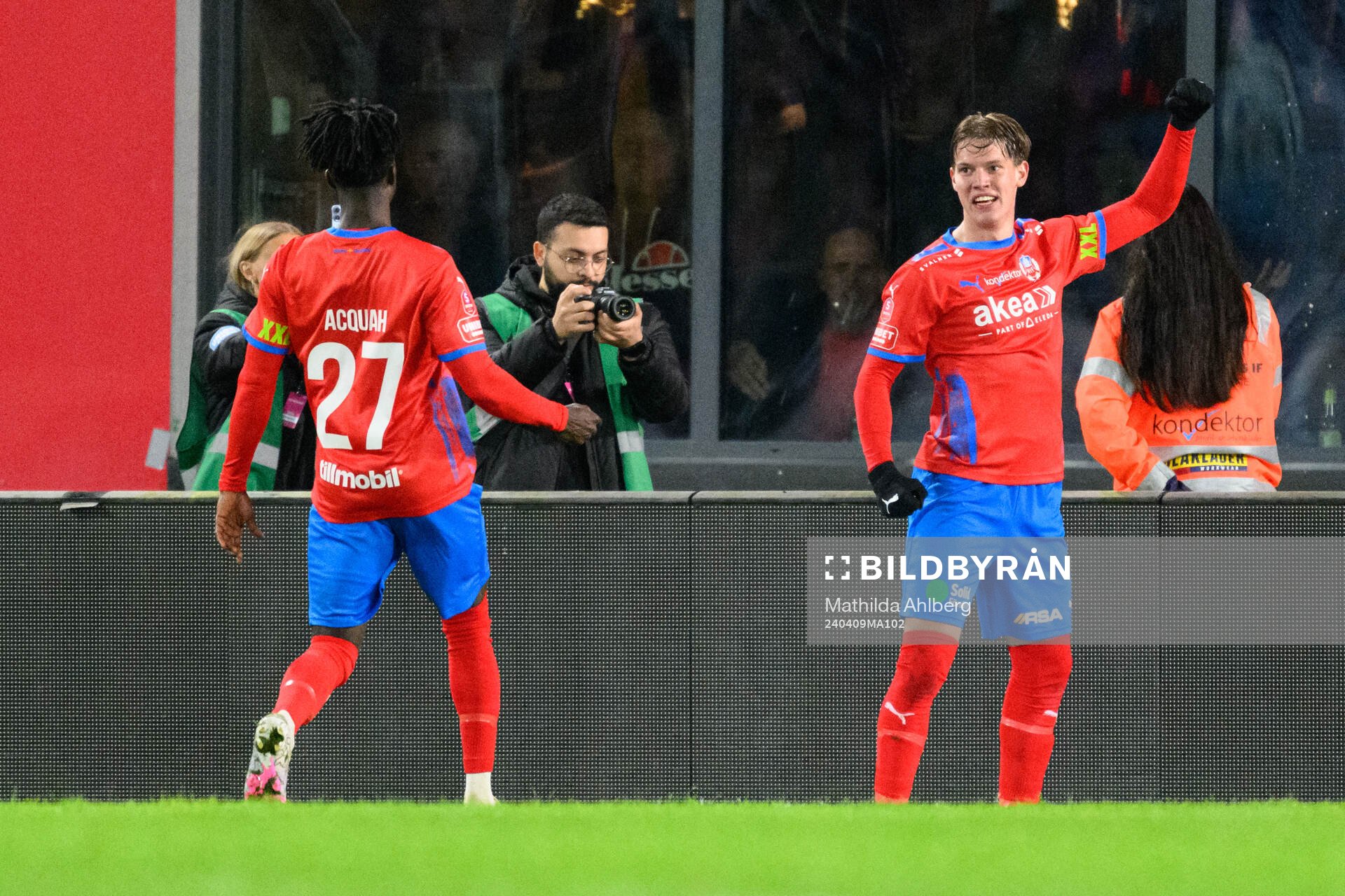 Helsingborgs Taylor Silverholt jublar