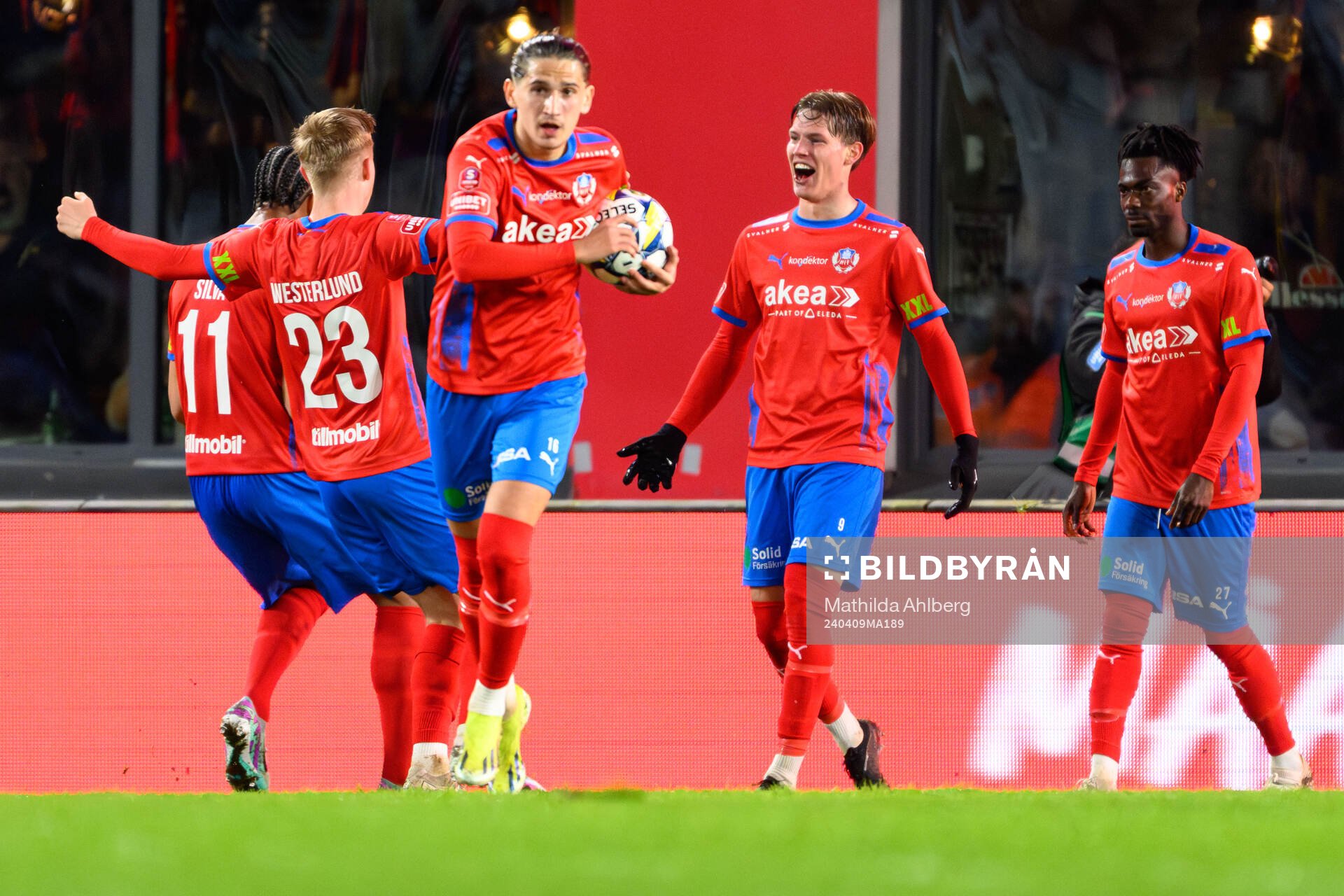 Helsingborgs Taylor Silverholt jublar