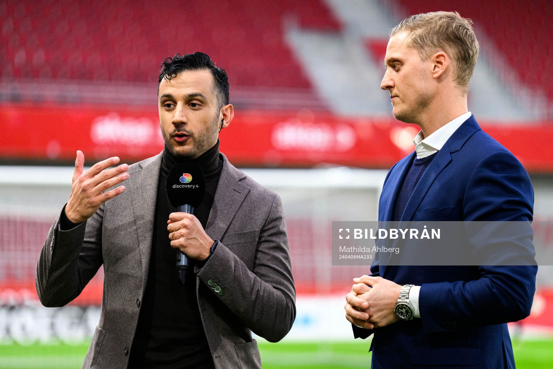 Discovery+ kommentator Ramin Nouri och expertkommentator