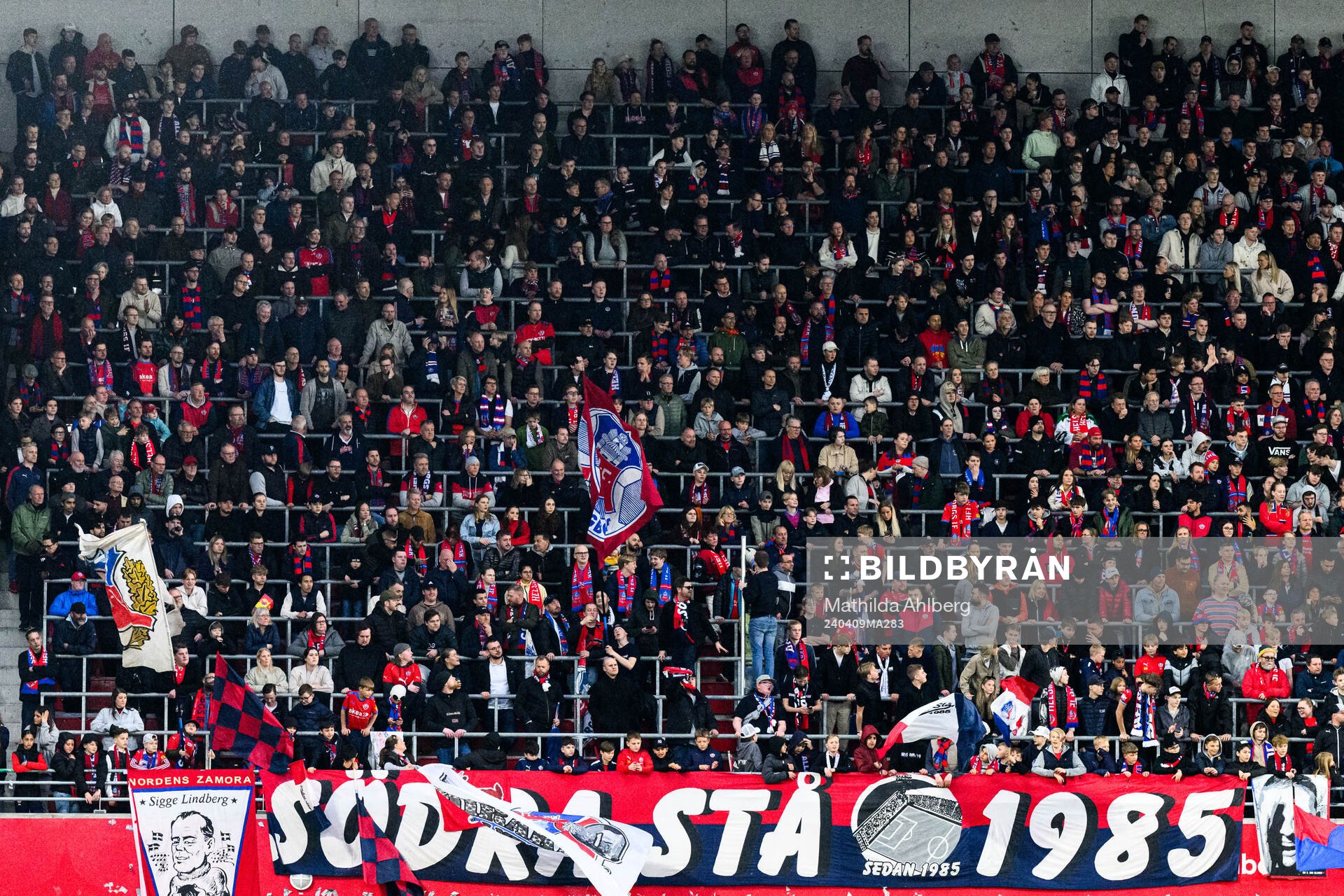 under fotbollsmatchen i Superettan mellan Helsingborg och