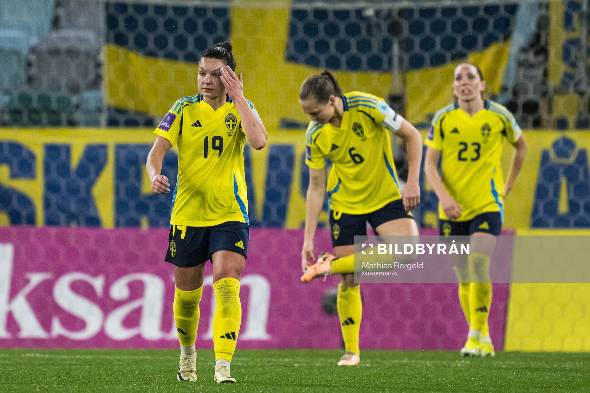 Johanna Rytting Kaneryd of Sweden looks dejected