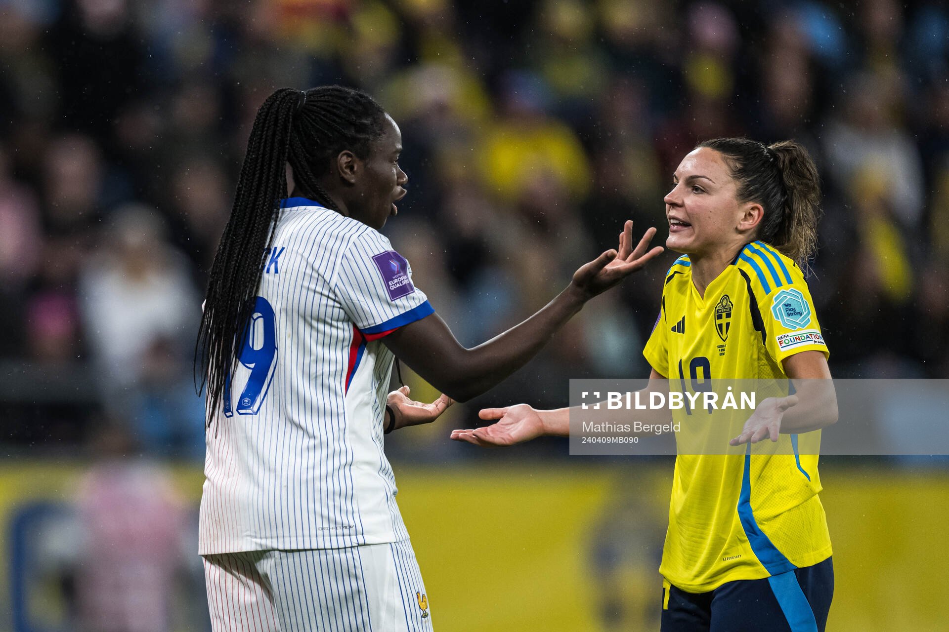 Griedge Mbock Bathy of France and Johanna Rytting Kaneryd