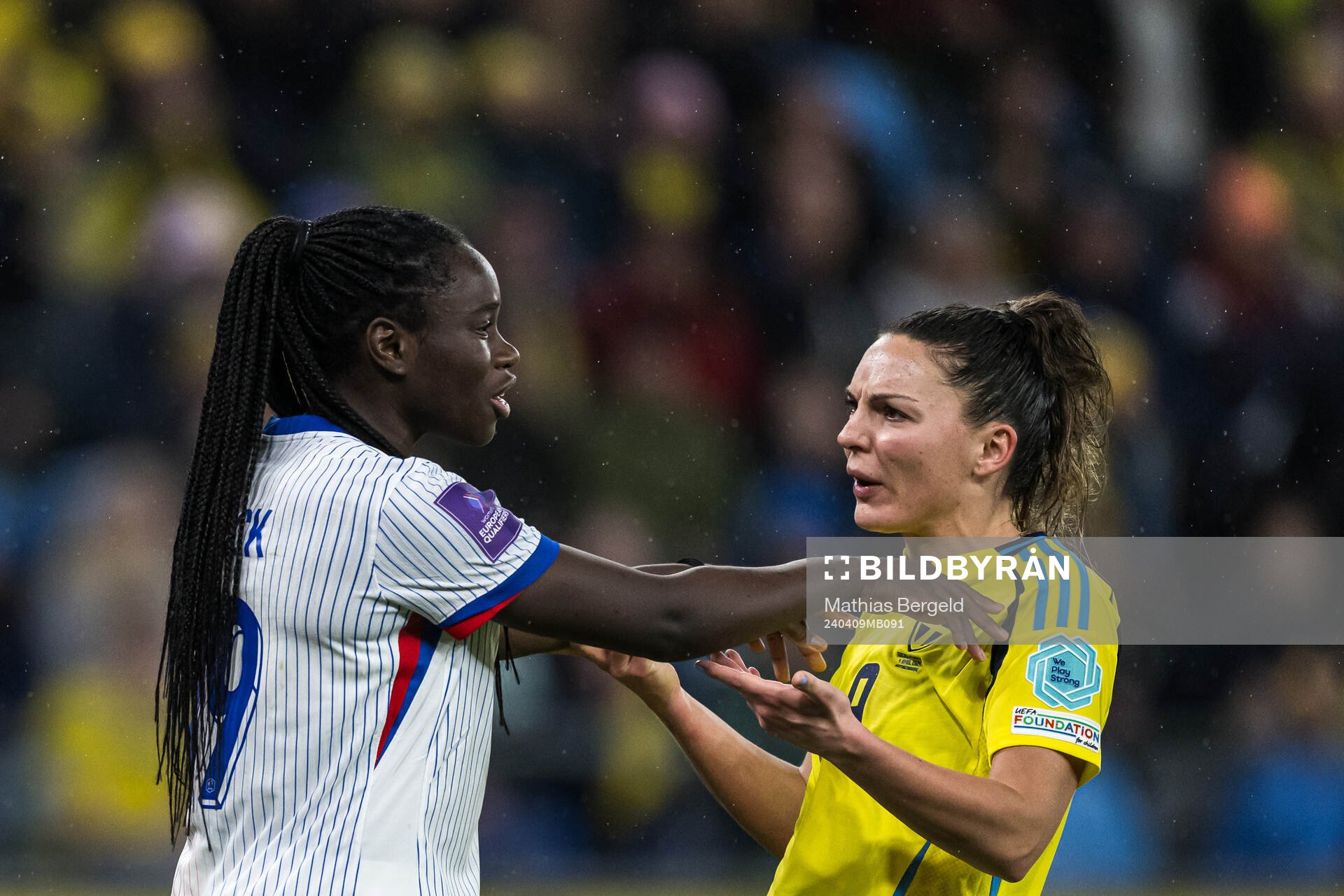 Griedge Mbock Bathy of France and Johanna Rytting Kaneryd