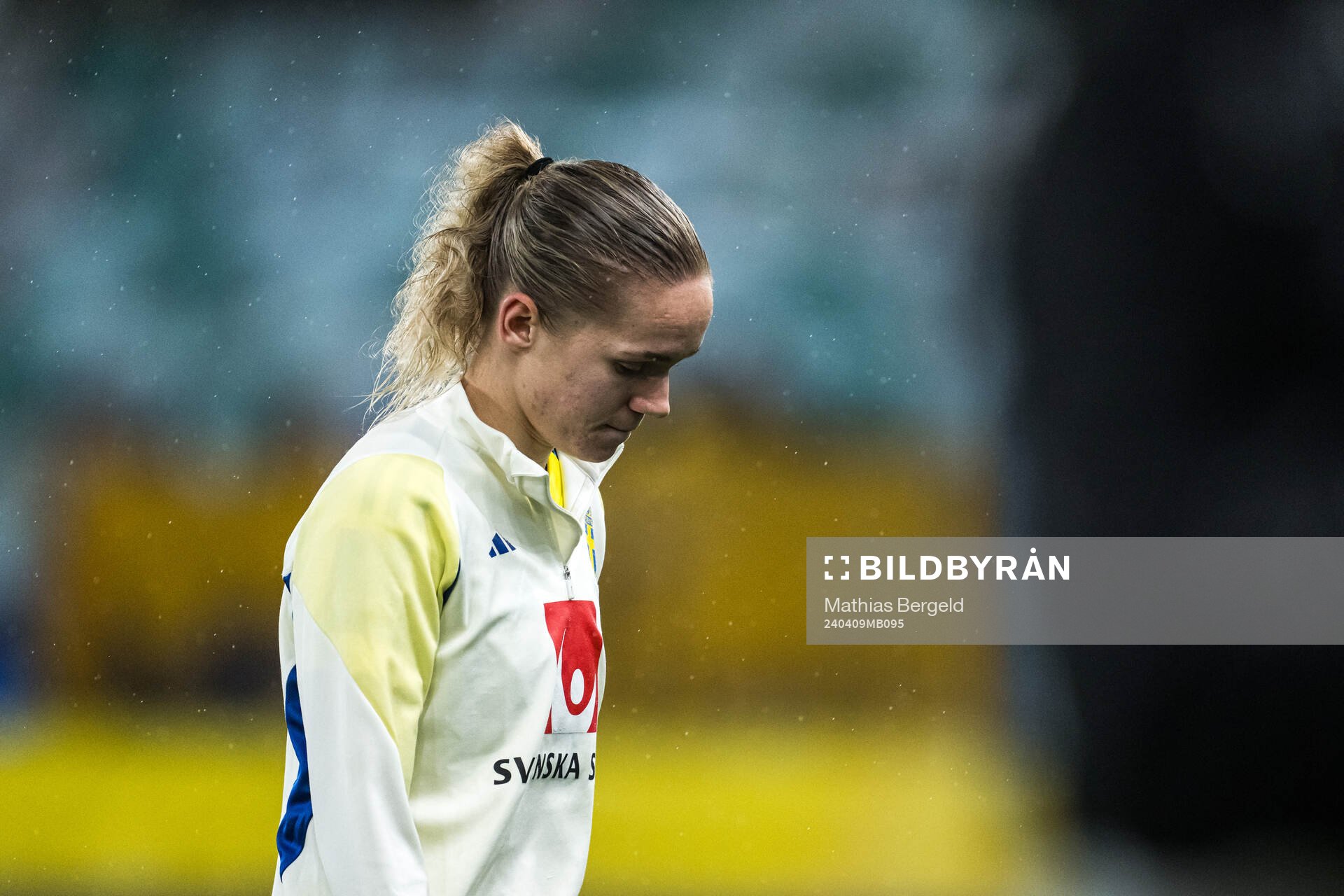 Hanna Lundkvist of Sweden looks dejected