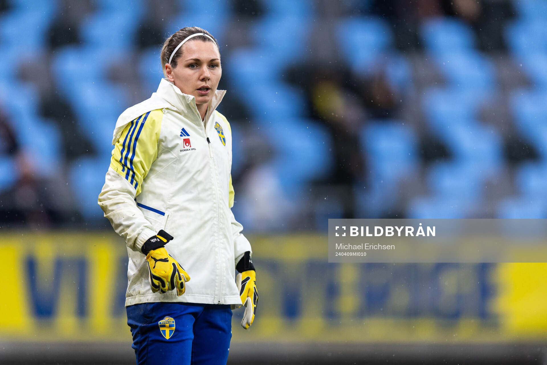 Goalkeeper Jennifer Falk of Sweden