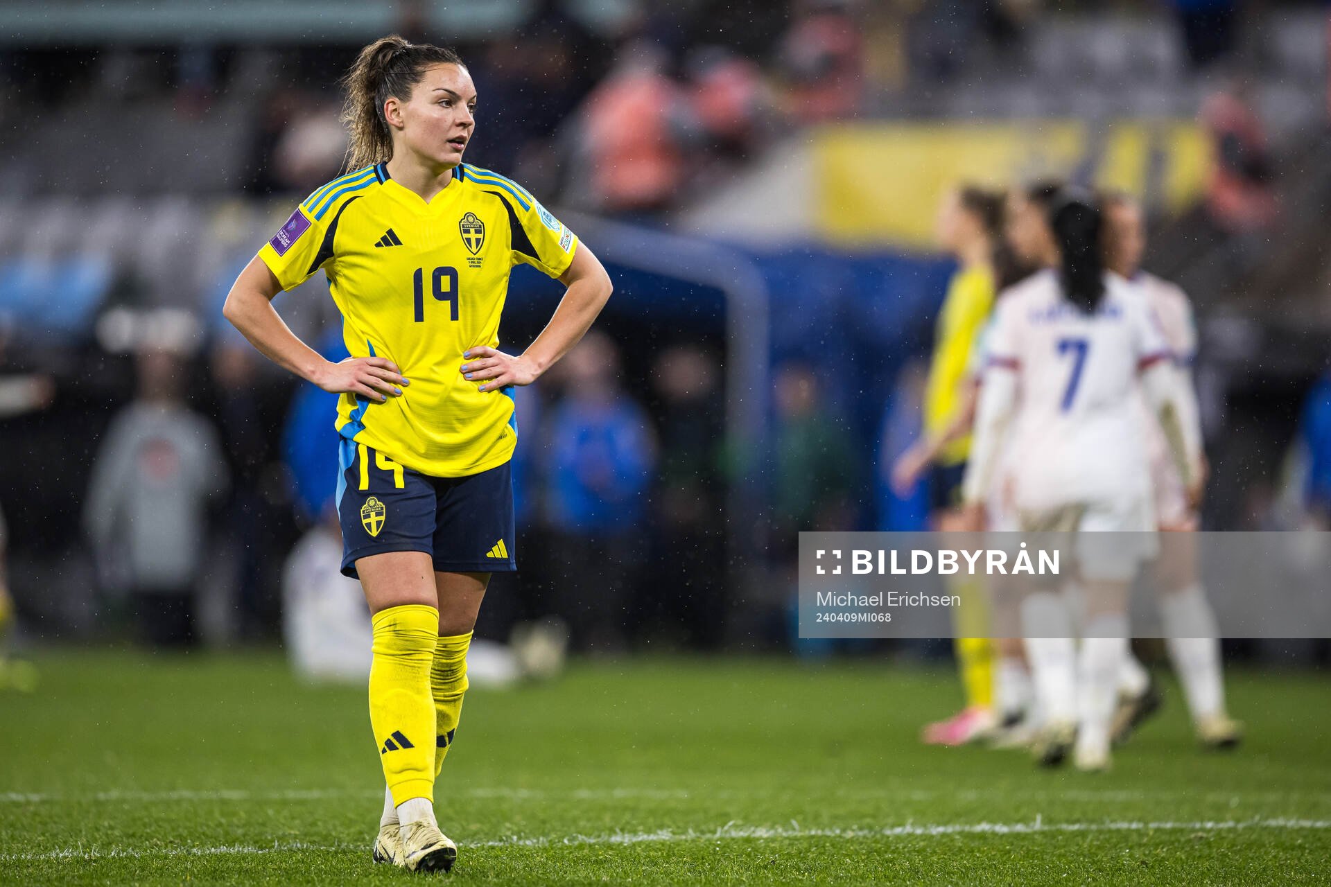 Johanna Rytting Kaneryd of Sweden looks dejected