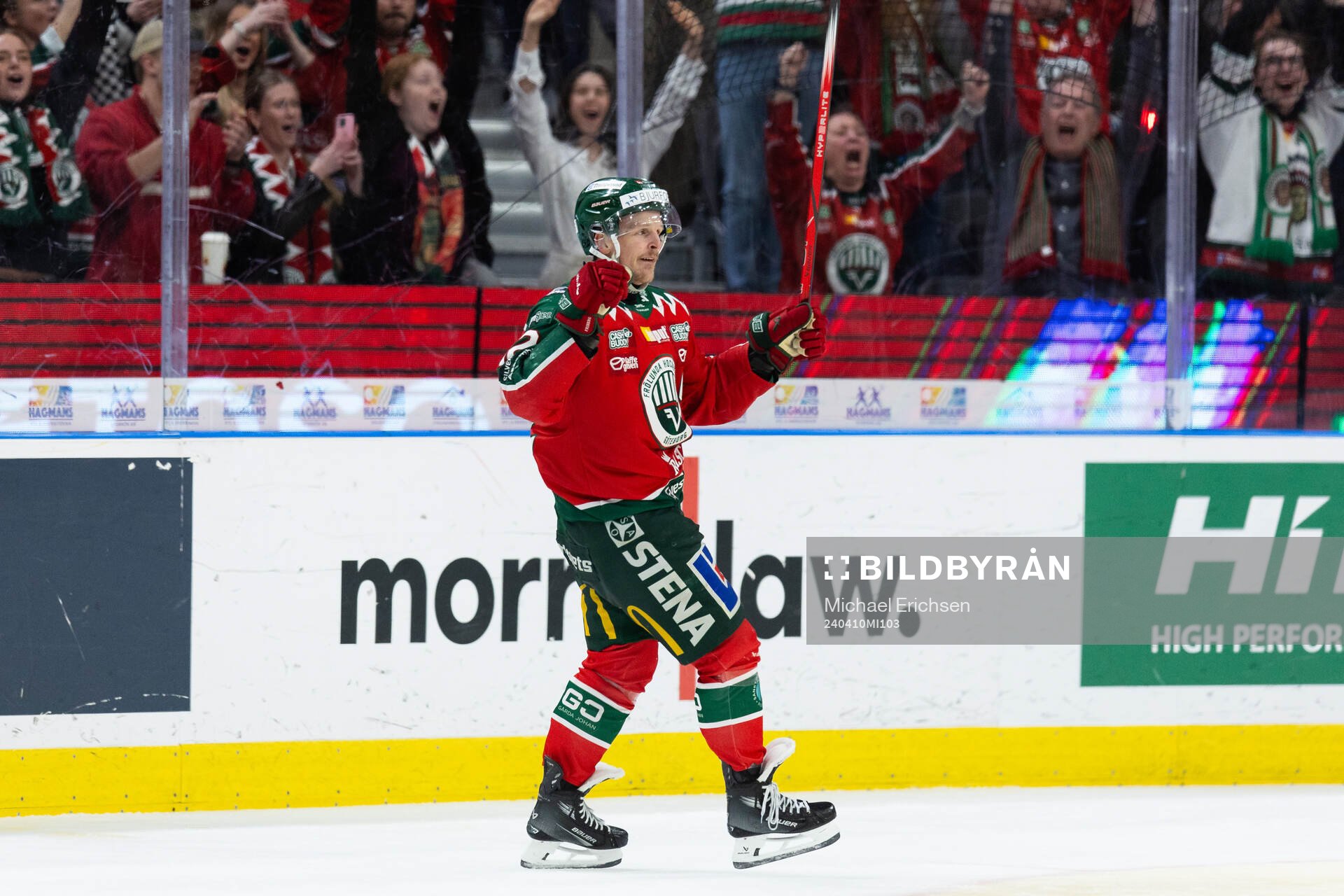 Frölundas Max Friberg jublar