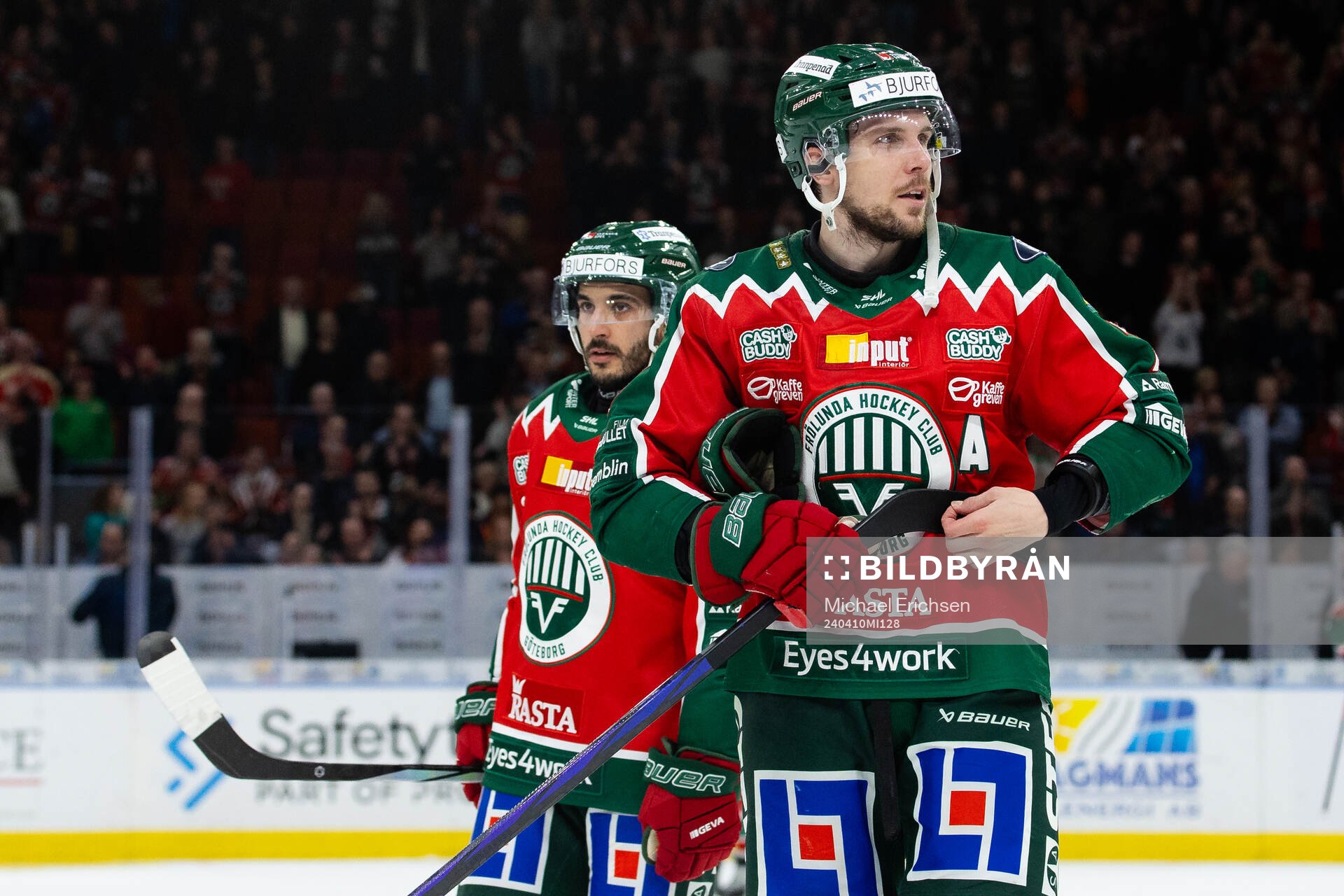 Frölundas Jayden Halbgewachs och Henrik Tömmernes