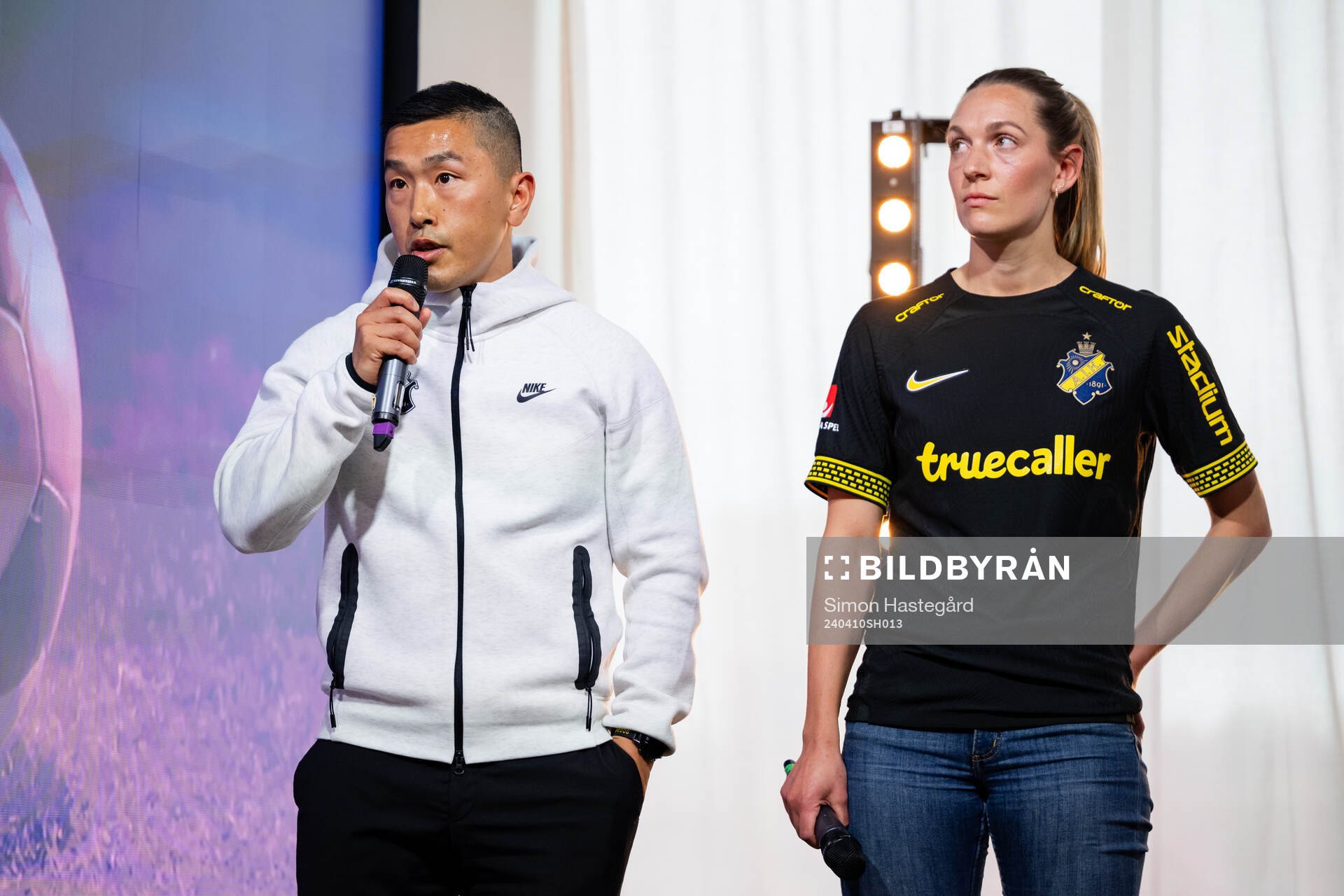 AIKs tränare Jesper Björn och Jennie Nordin