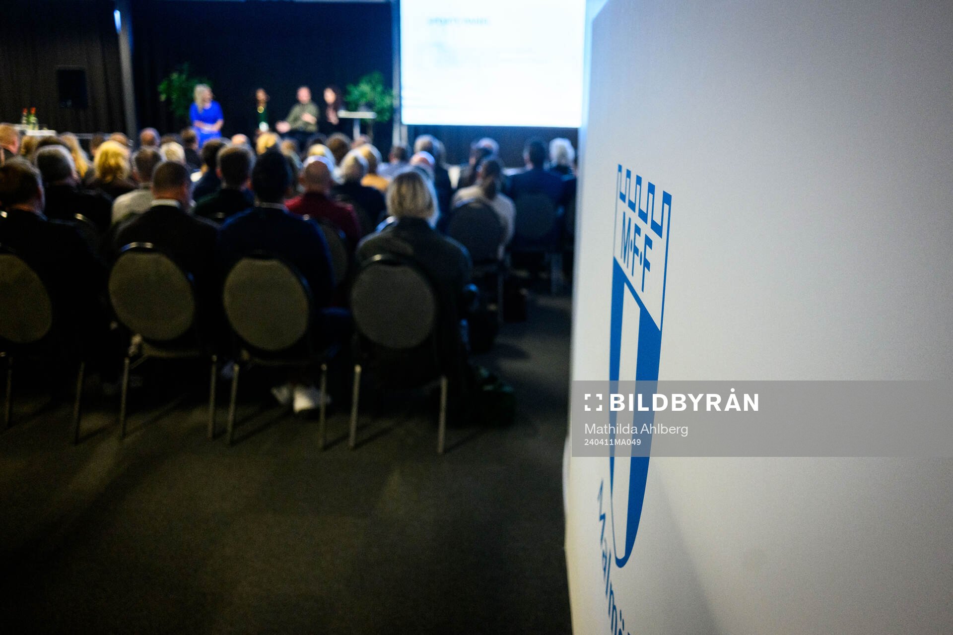 The logo of Malmö FF during the event Elevation 2024 on April 11, 2024 in Malmö. 