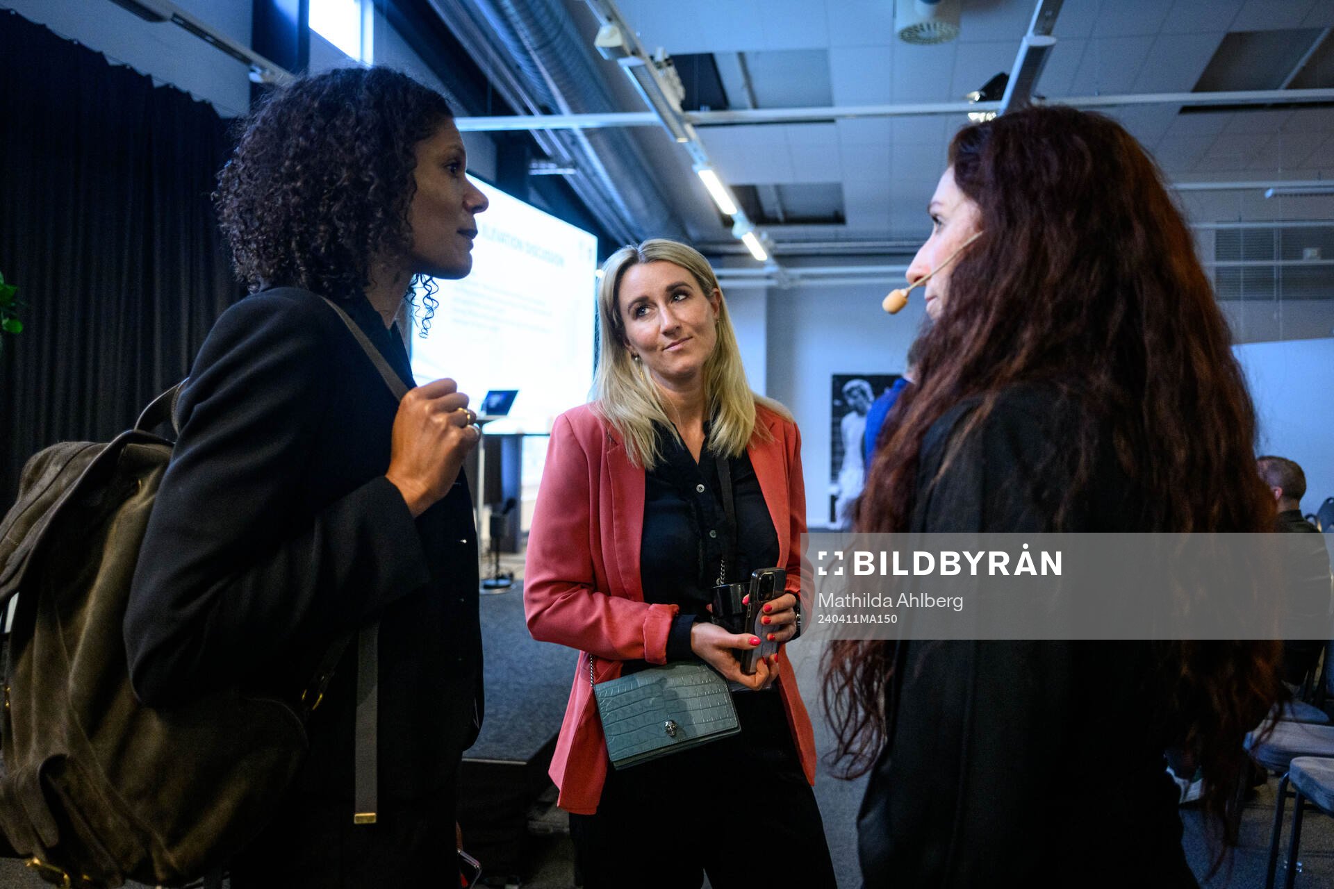 Rikke Rönholt, Board Member, the national Olympic Committee and sports Confederation of Denmark (DIF) and Lise Klaveness, president of the Norwegian Football Association (NFF) during the event Elevation 2024 on April 11, 2024 in Malmö.