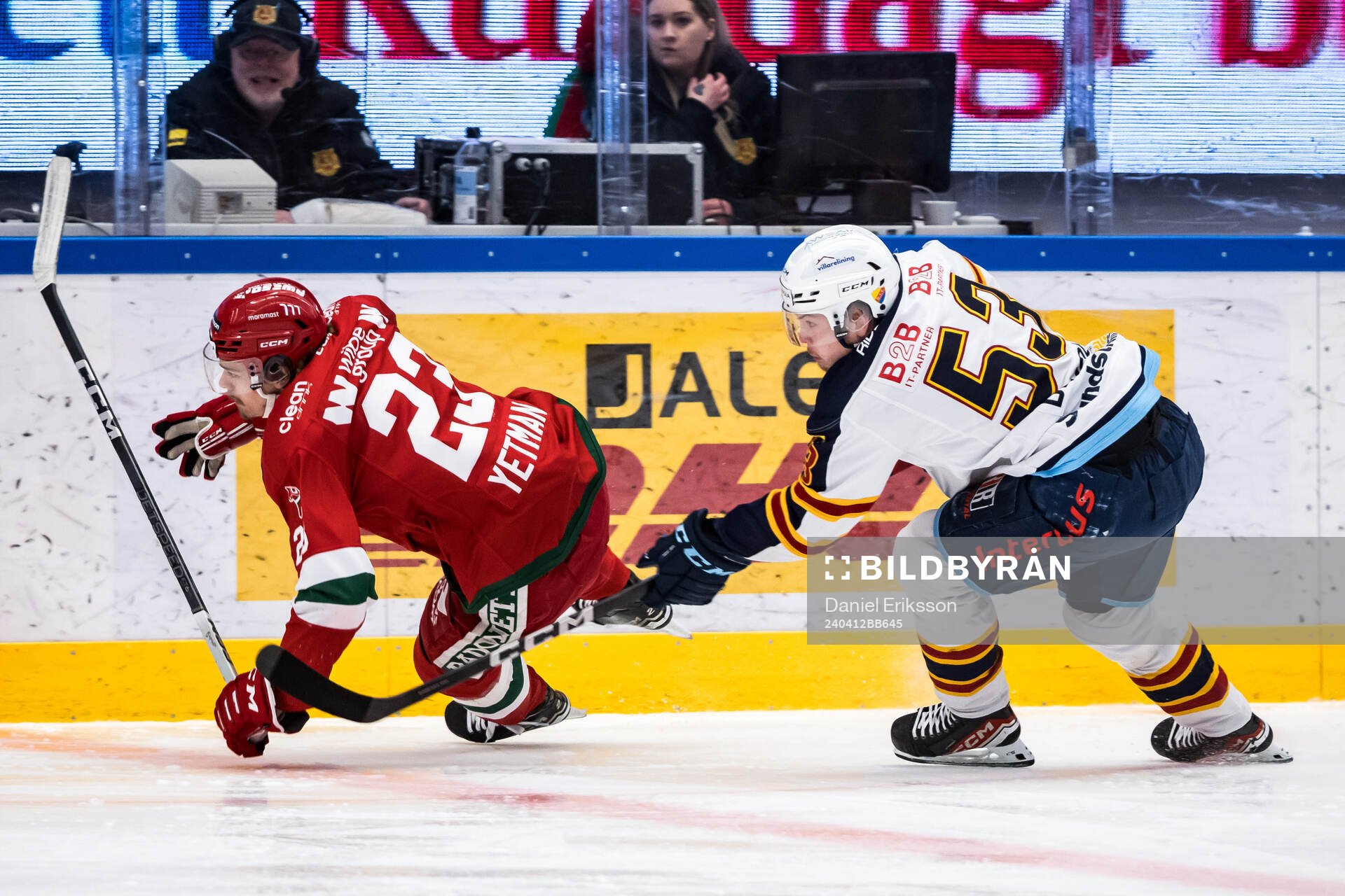 Moras Chad Yetman och Djurgårdens David Blomgren