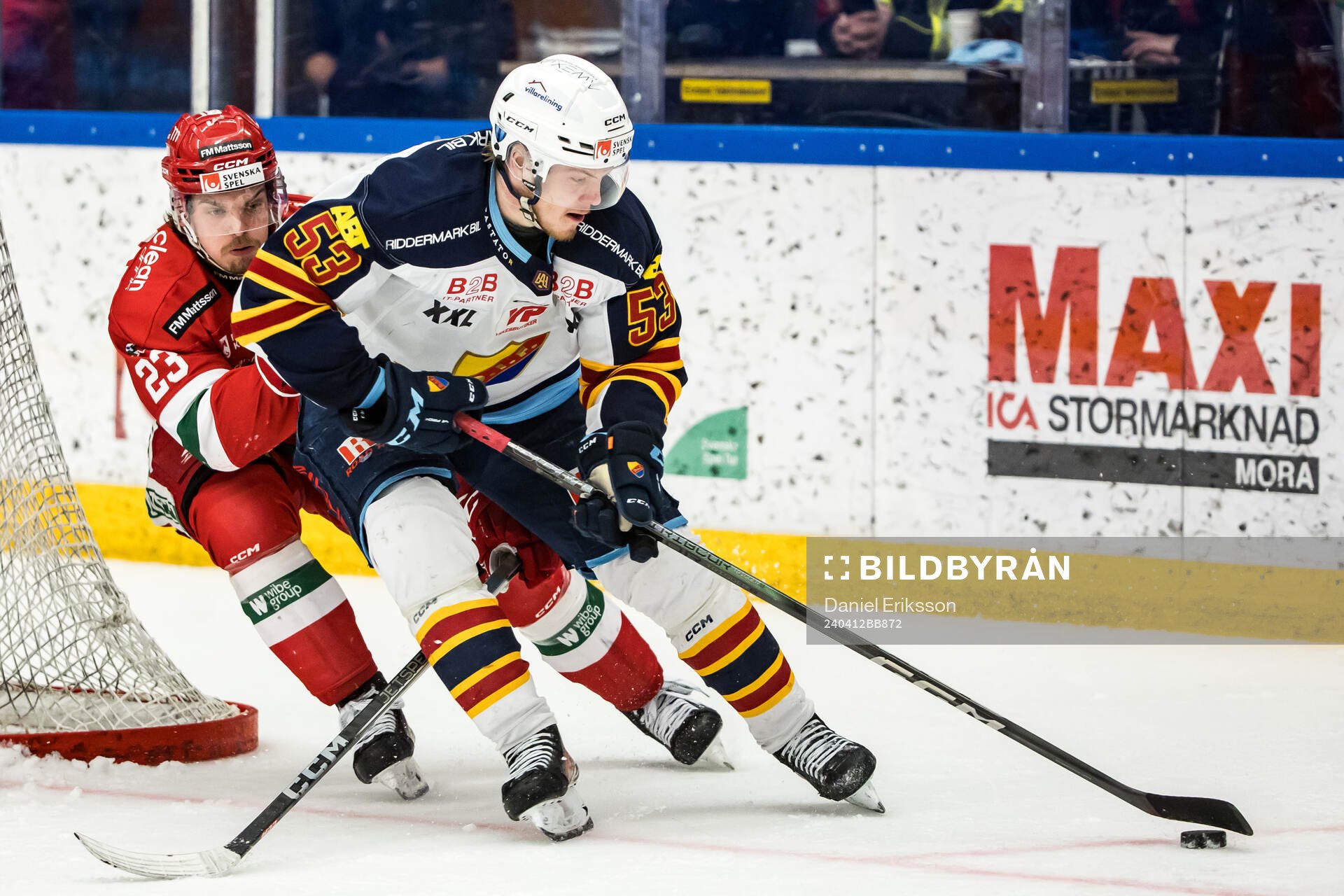 Moras Chad Yetman och Djurgårdens David Blomgren