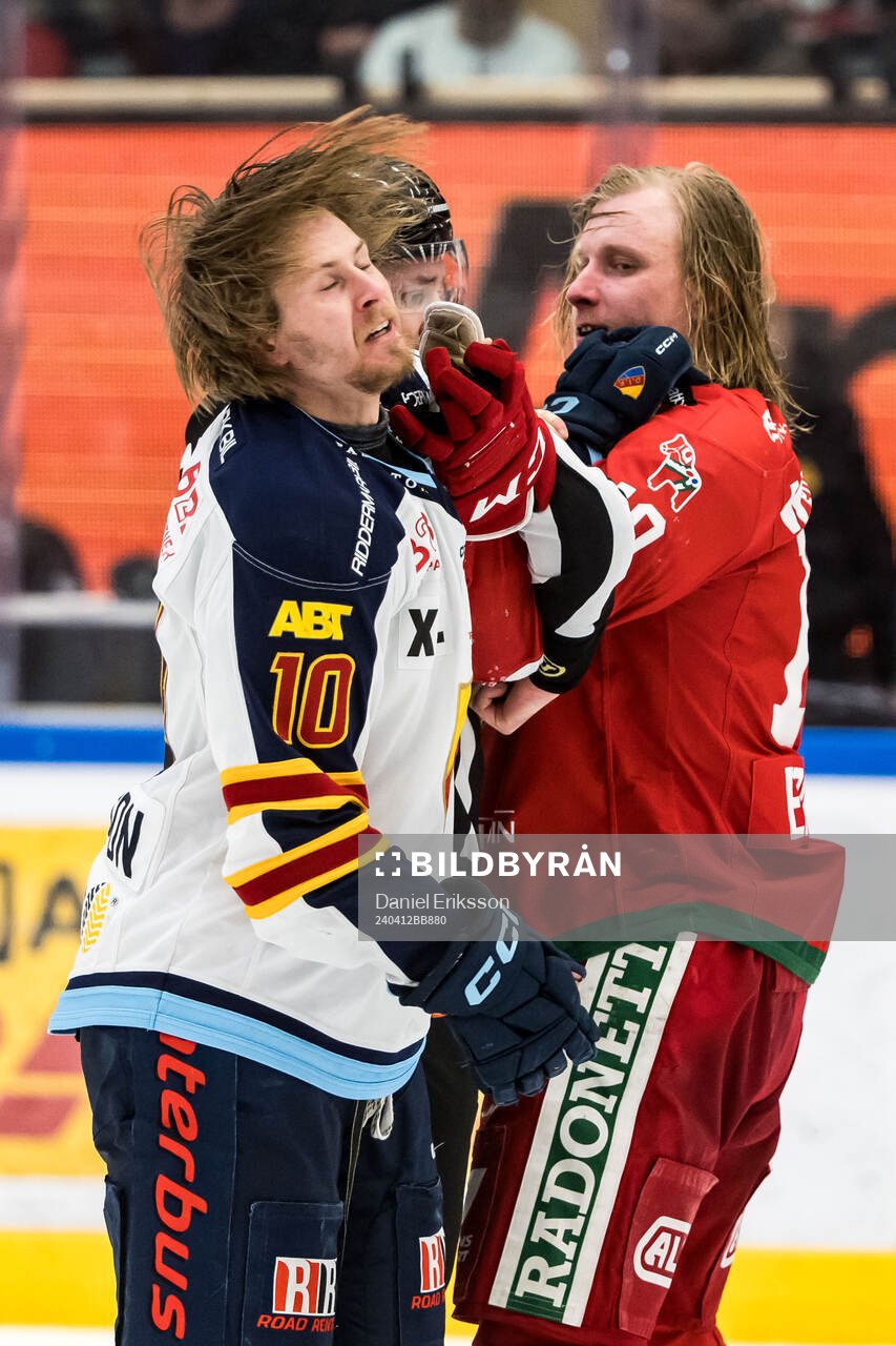 Djurgårdens Jakob Ragnarsson och Moras Anthon Eriksson