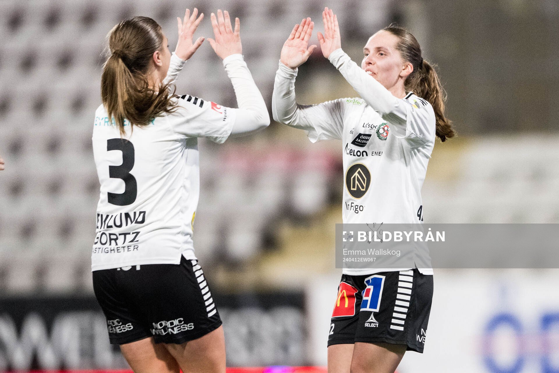 Örebros Josefine Eklund efter fotbollsmatchen i Elitettan mellan Örebro och Lidköping den 12 april 2024 i Örebro. 