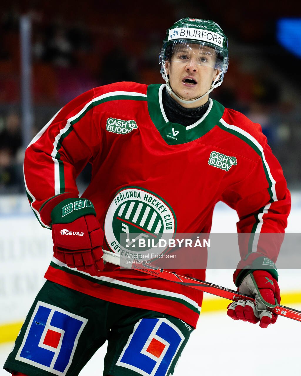 Frölundas Erik Borg innan semifinal fyra i SHL mellan