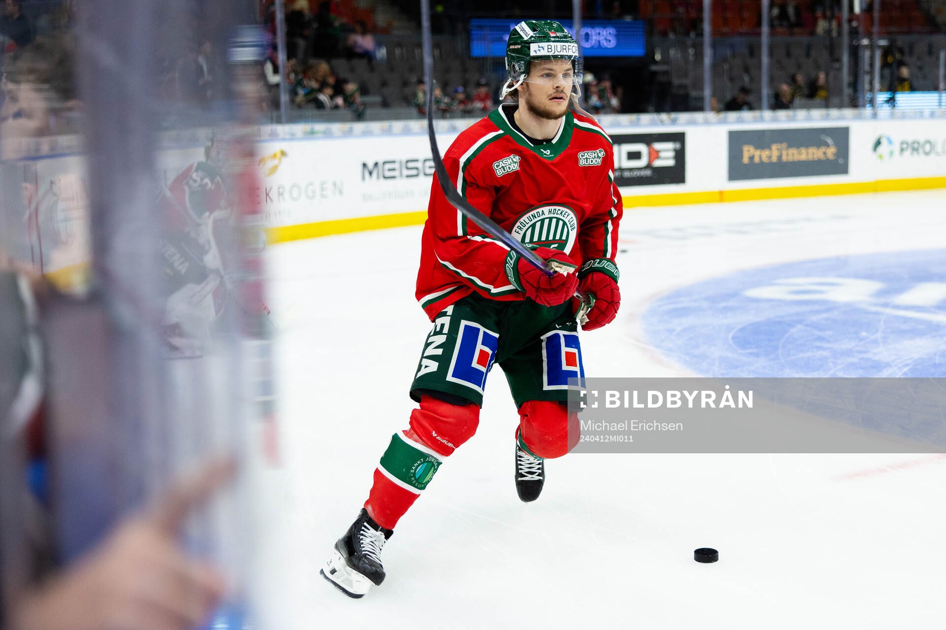 Frölundas Malte Strömwall innan  semifinal fyra i SHL