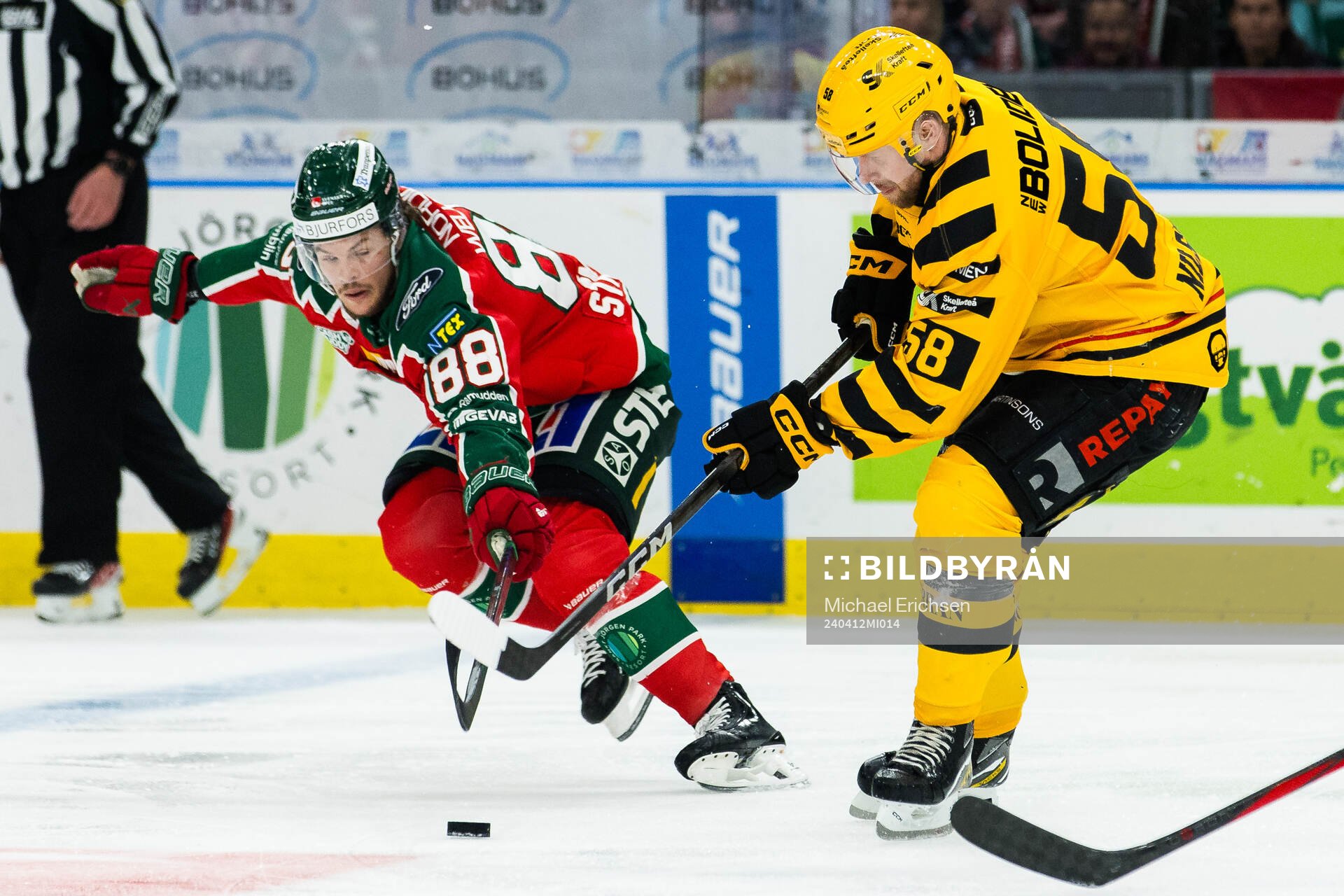 Frölundas Malte Strömwall och Skellefteås Oskar Nilsson
