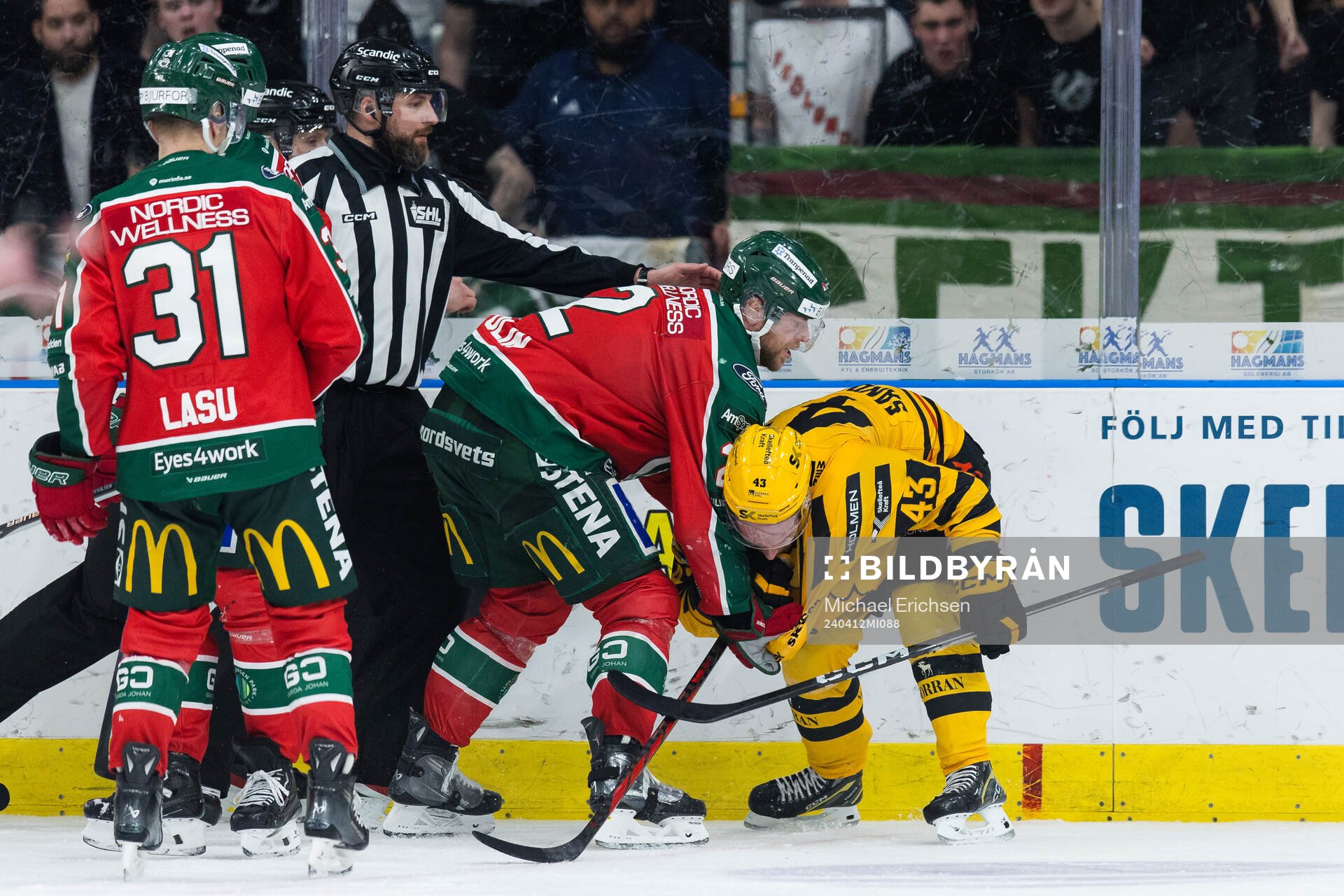 Frölundas Christian Folin och Skellefteås Filip Sandberg