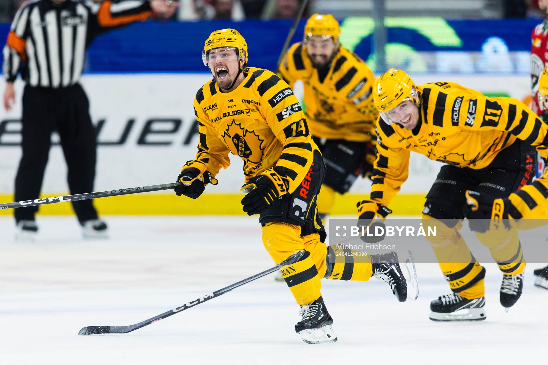 Skellefteås Andreas Johnson jublar