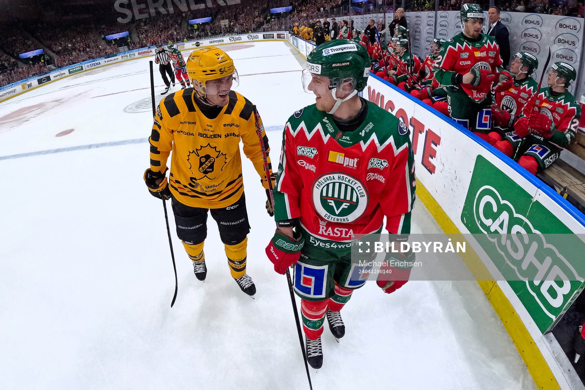 Skellefteås Max Lindholm och Frölundas Linus Högberg