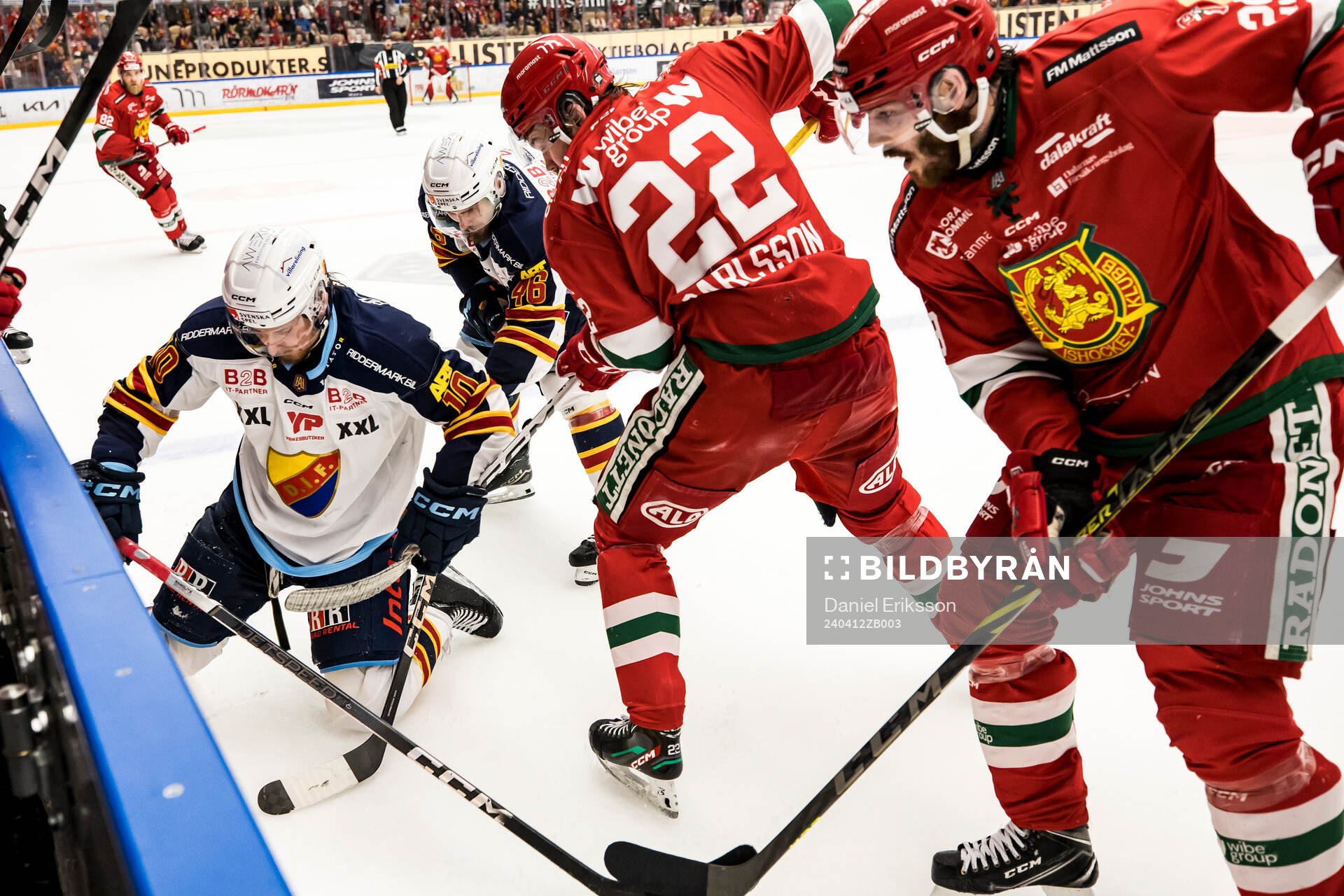 Djurgårdens Jakob Ragnarsson och Moras Måns Carlsson och