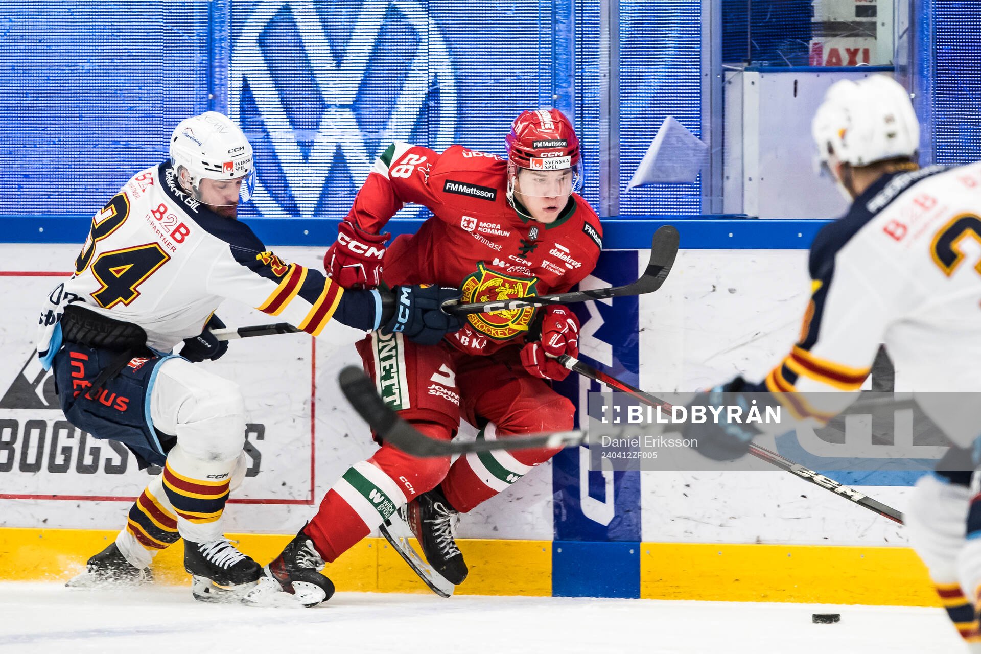 Djurgårdens Daniel Brodin och Moras Michael