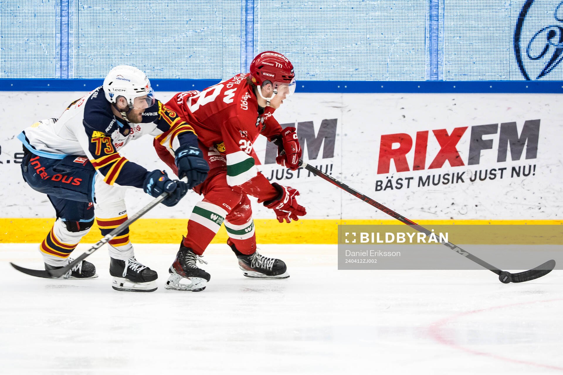 Djurgårdens Anton Gradin och Moras Michael