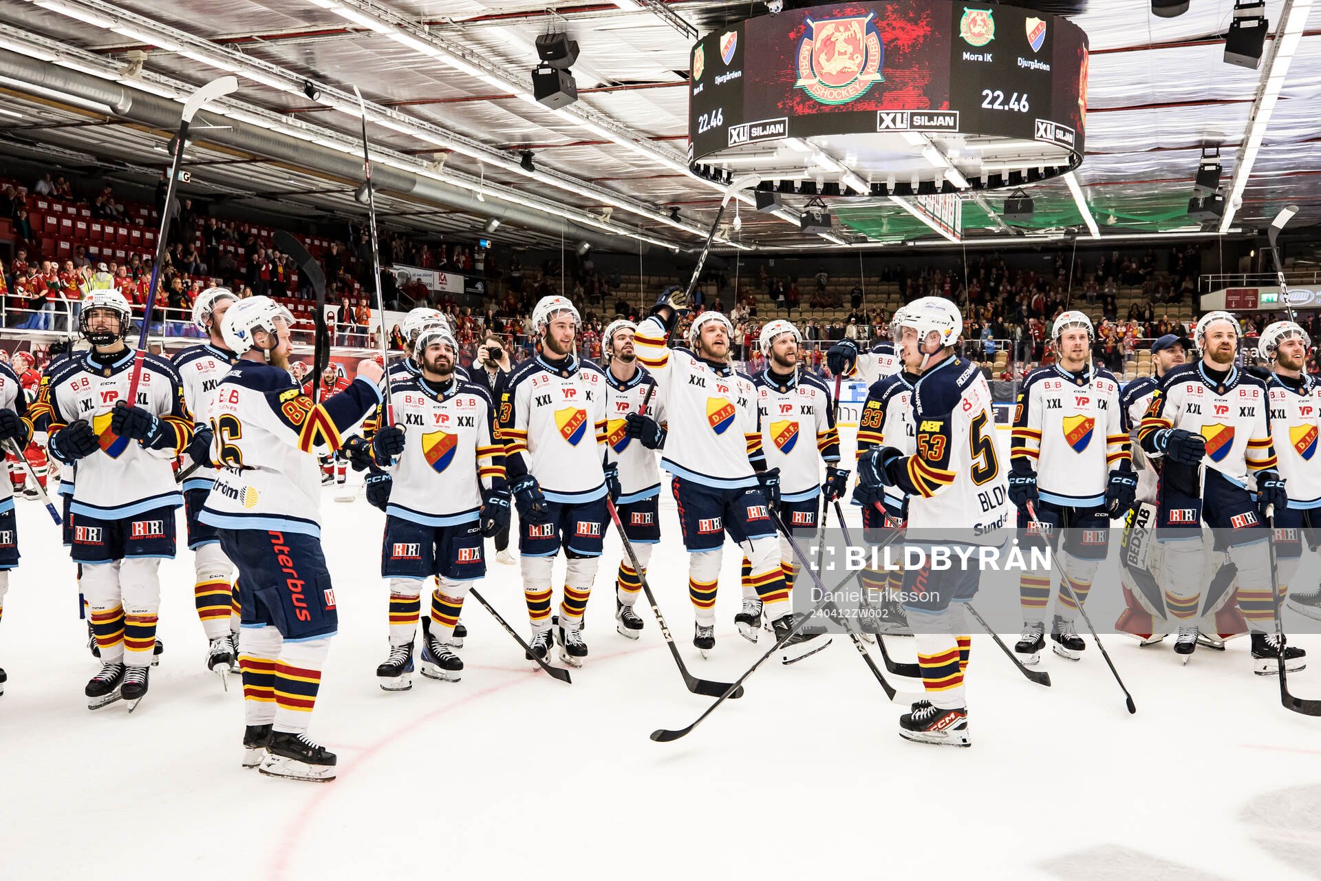 Djurgårdens spelarna jublar