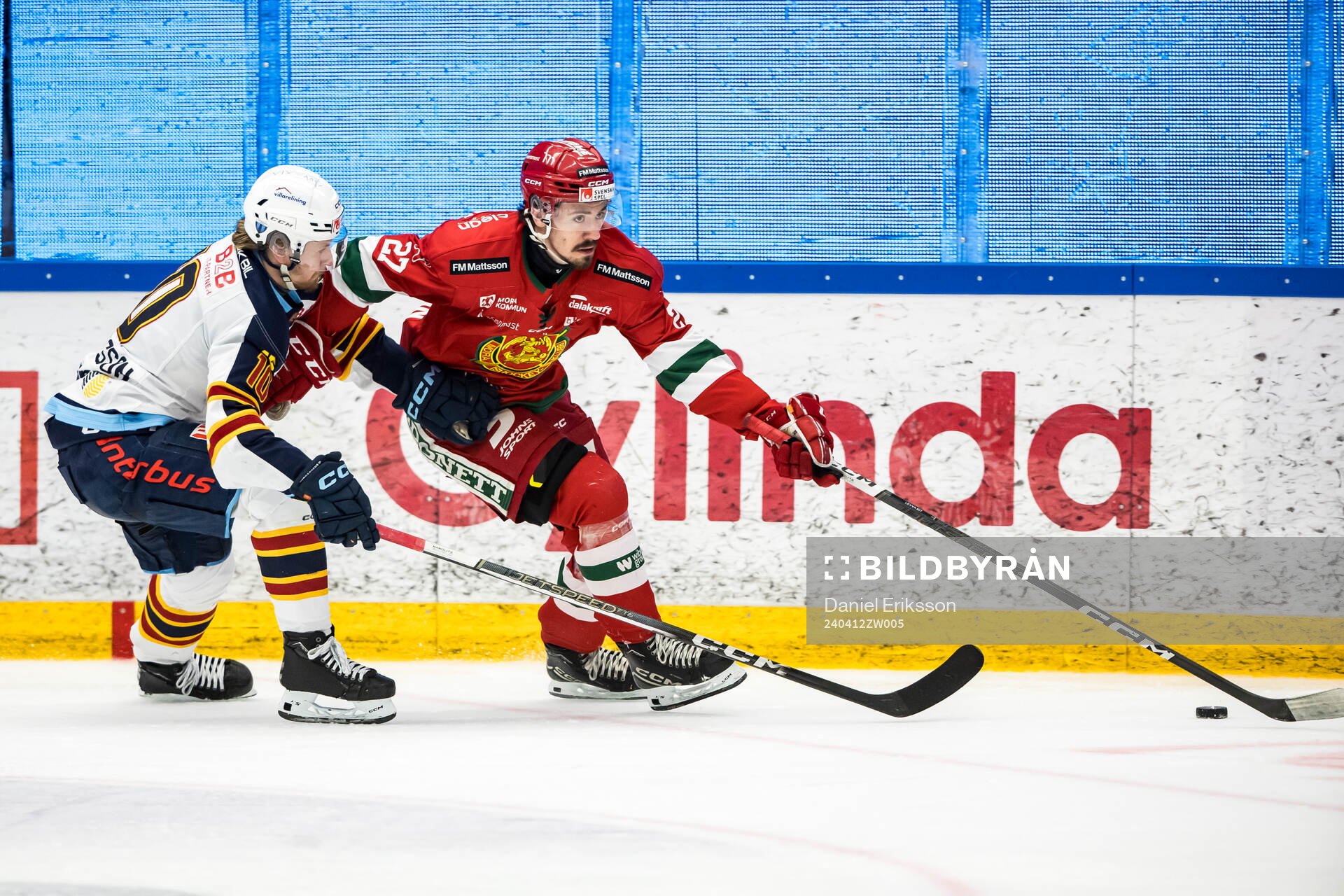 Djurgårdens Jakob Ragnarsson och Moras Ludvig Levinsson