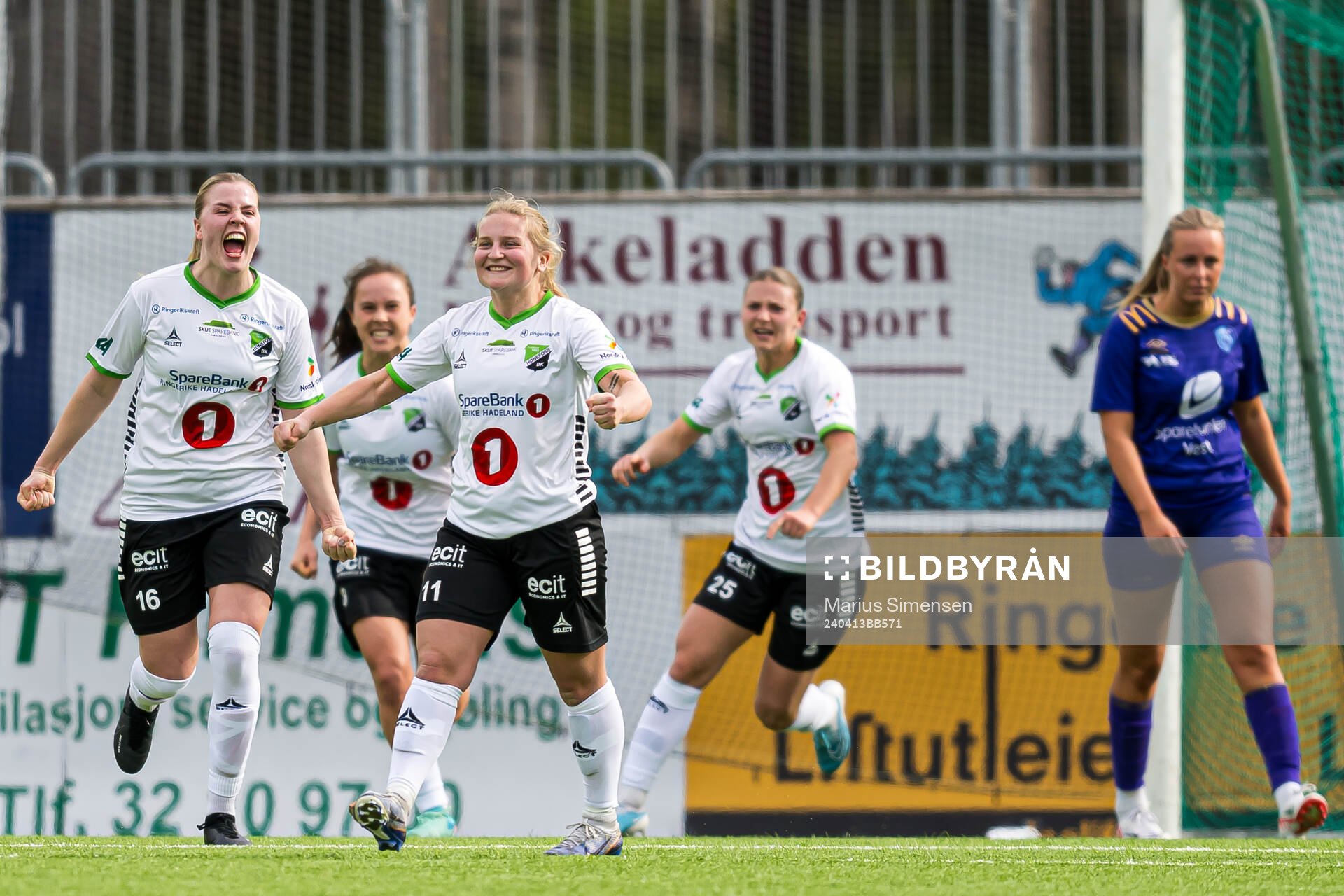 Synne Kristine Hamborg of Hønefoss celebrates